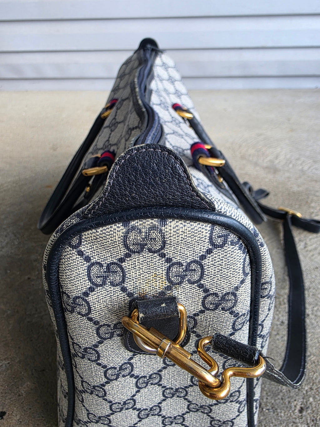 1970s Gucci Navy Bag