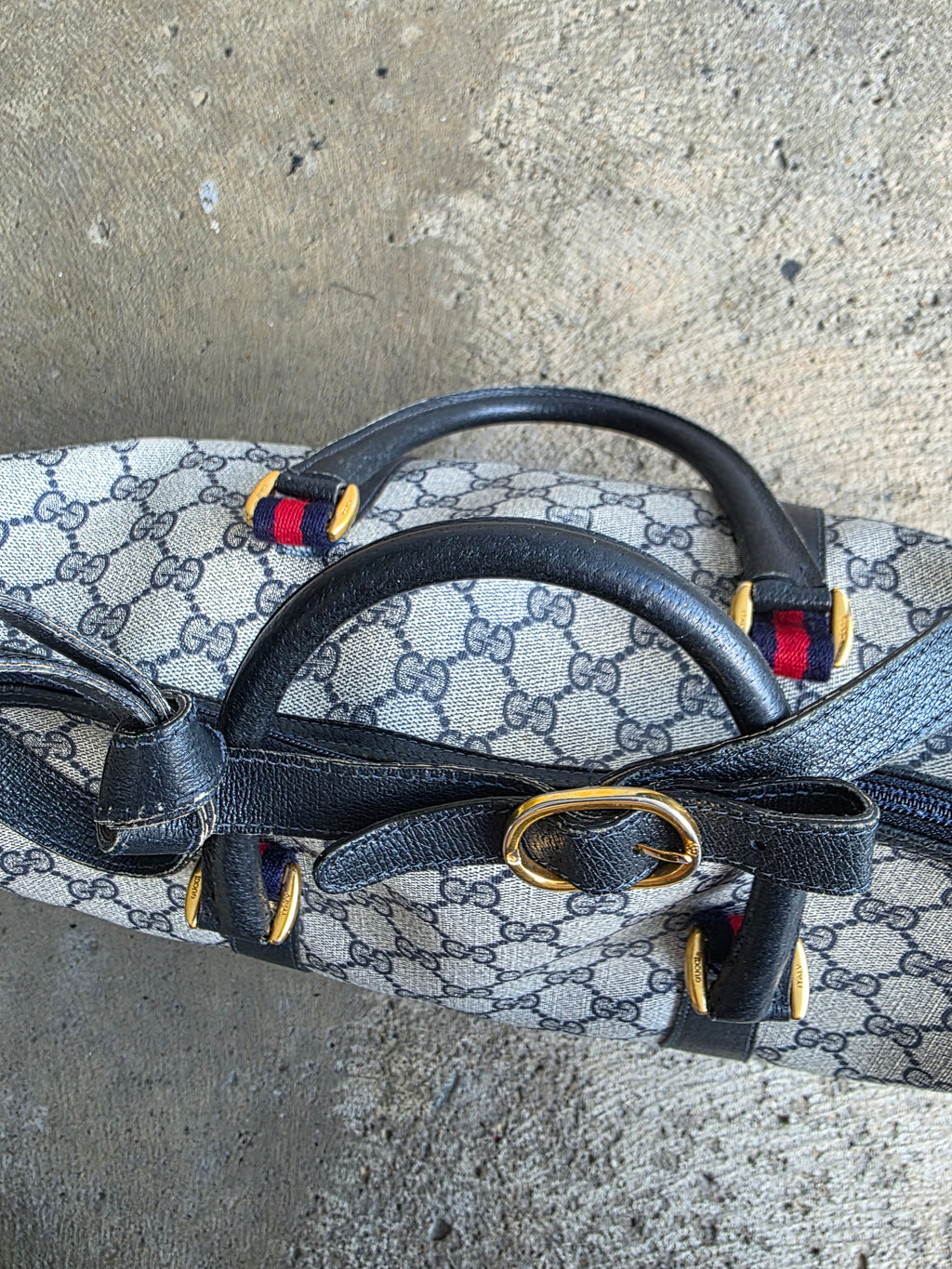 1970s Gucci Navy Bag
