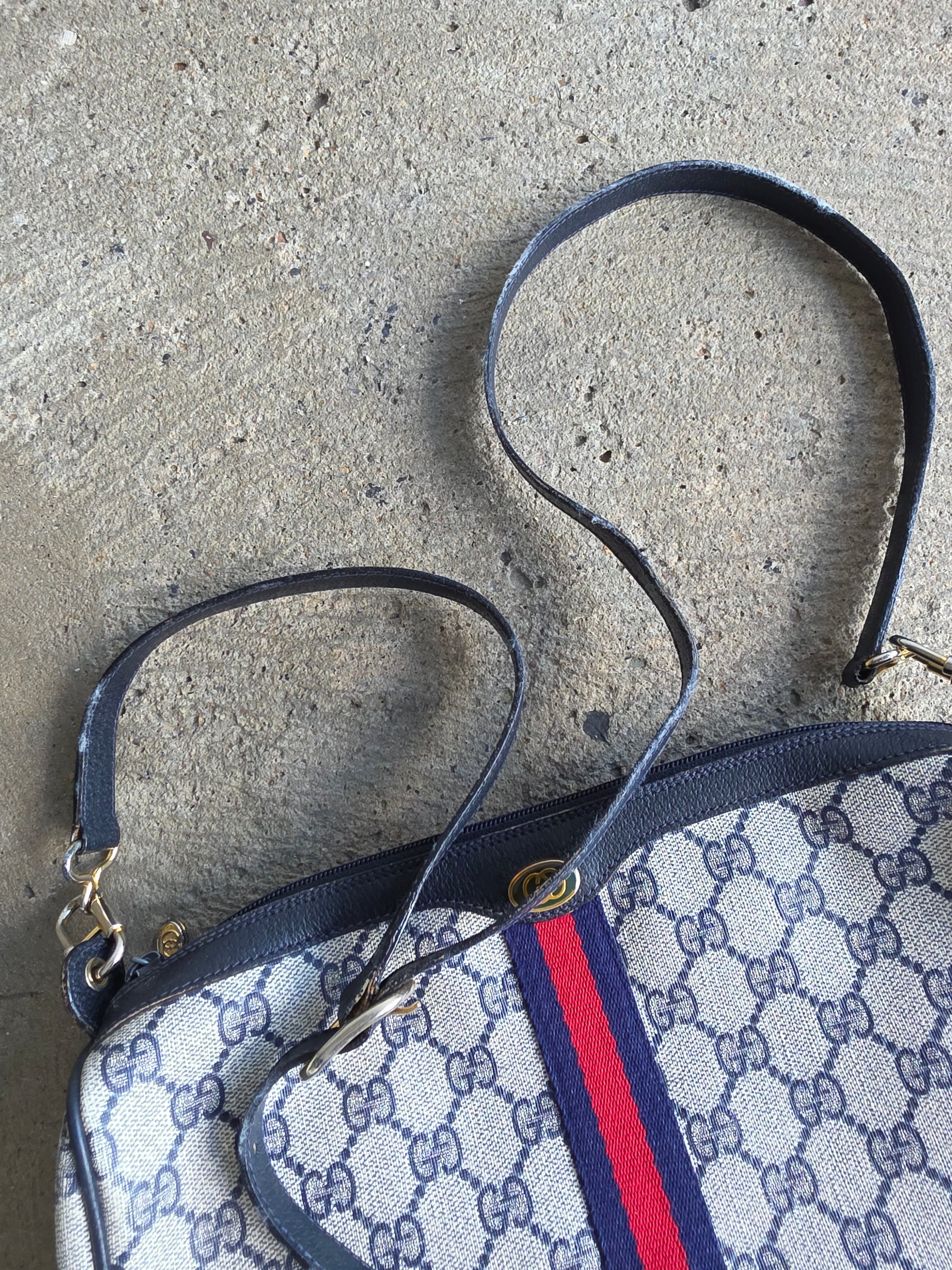 1970s Gucci Navy Handbag