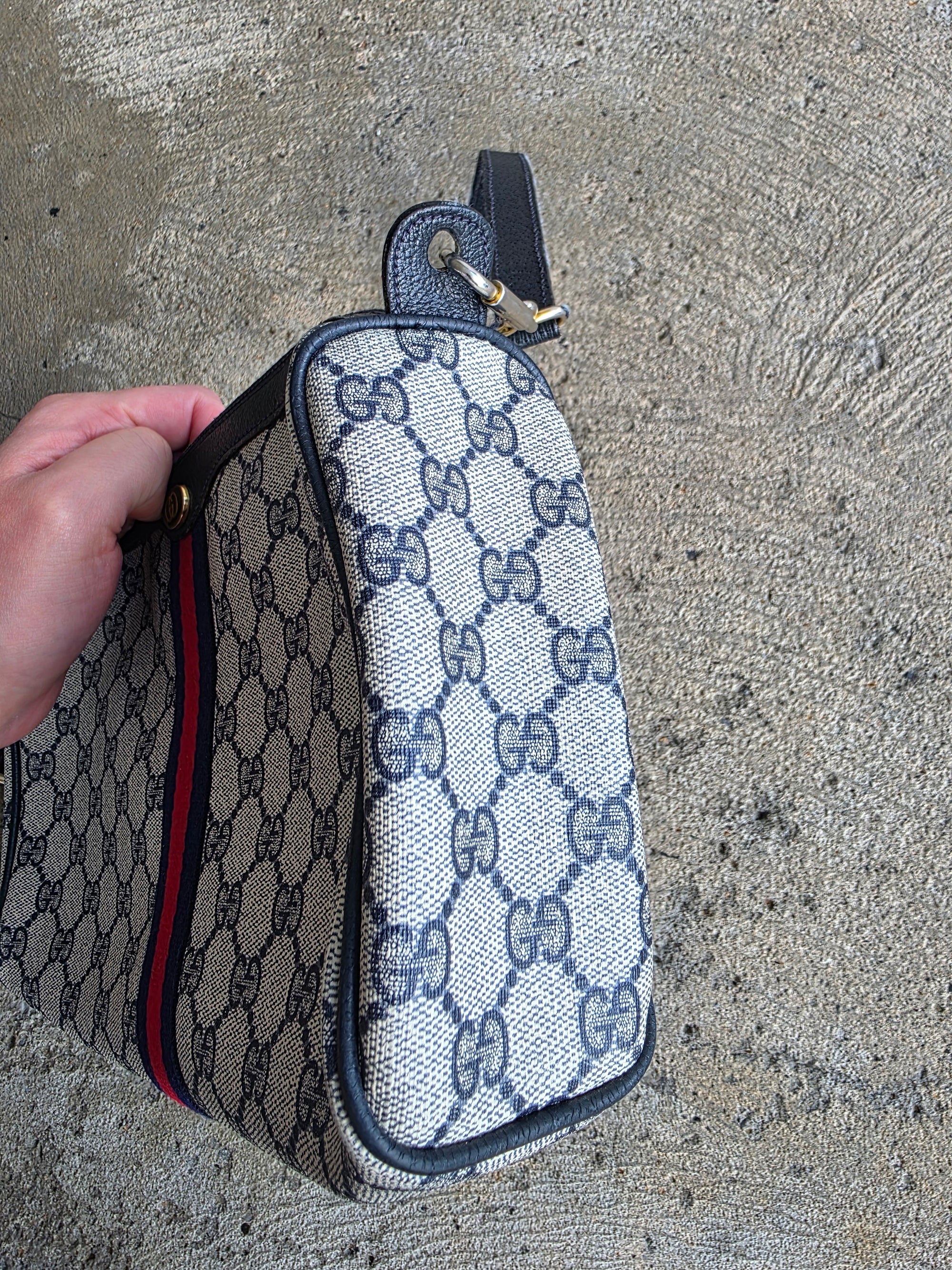 1970s Gucci Navy Handbag