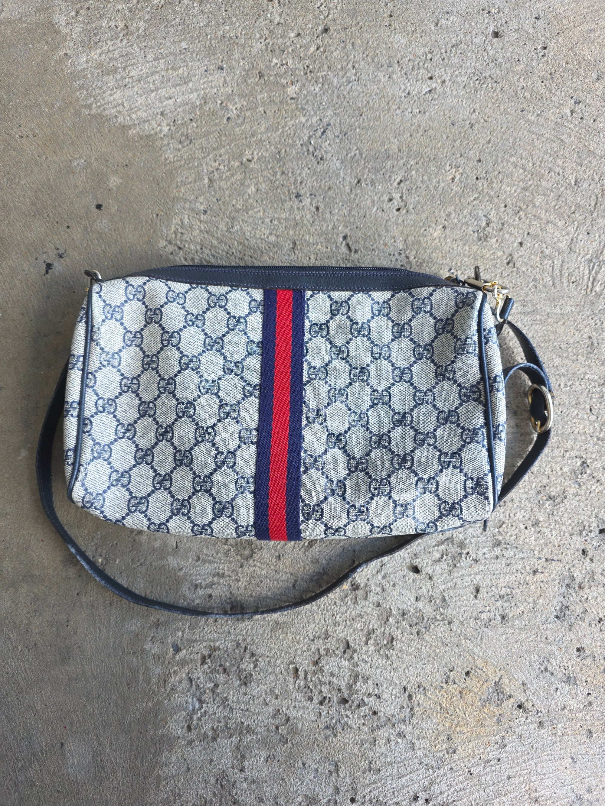 1970s Gucci Navy Handbag