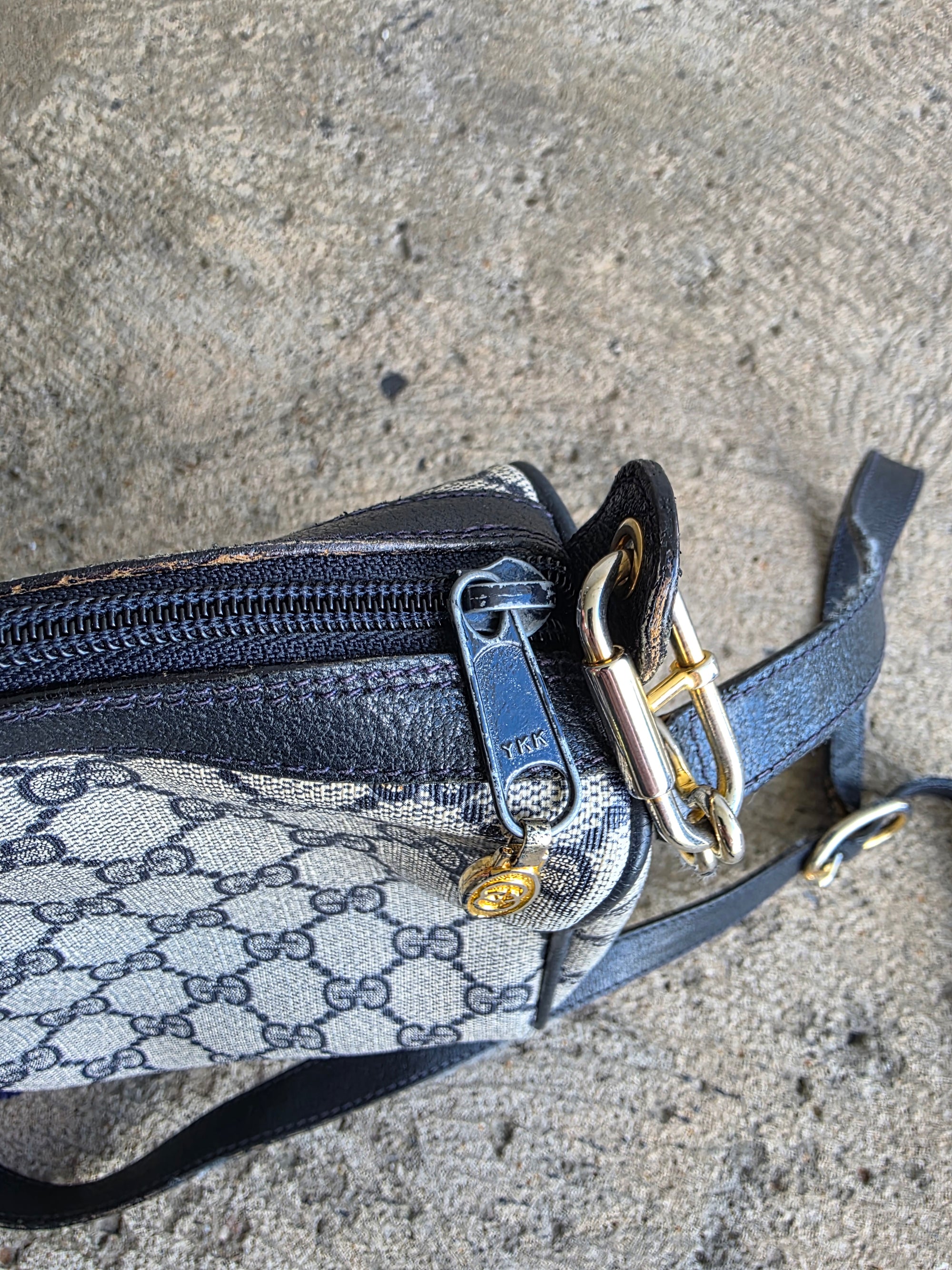 1970s Gucci Navy Handbag