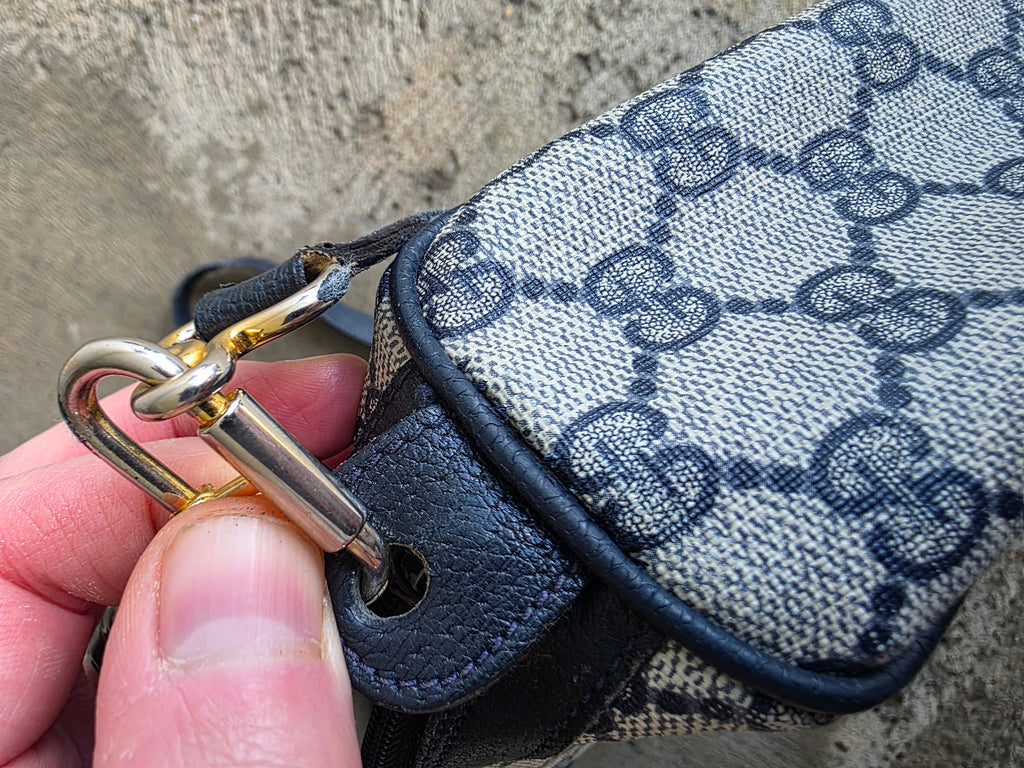 1970s Gucci Navy Handbag