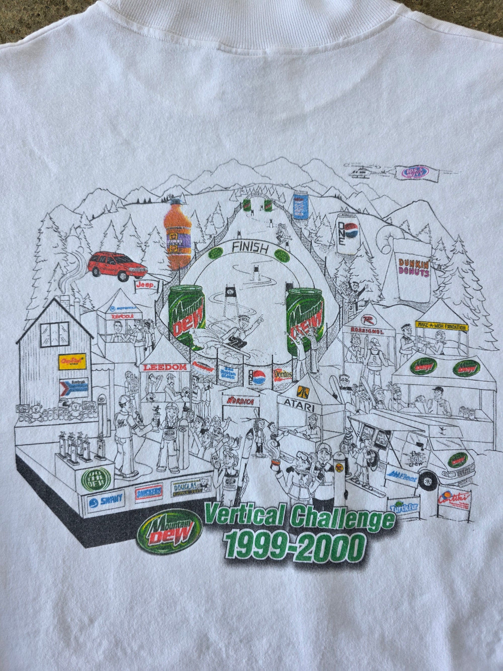 1990s Mountain Dew "The Dew Crew" Shirt Large Cropped