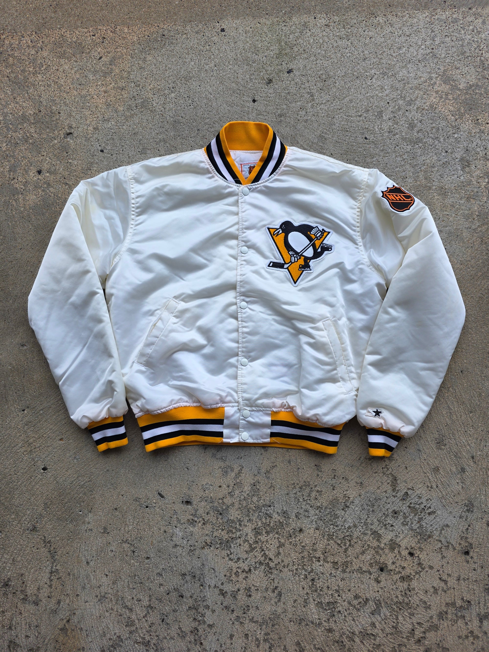 1990s Pittsburgh Penguins Satin Jacket Large