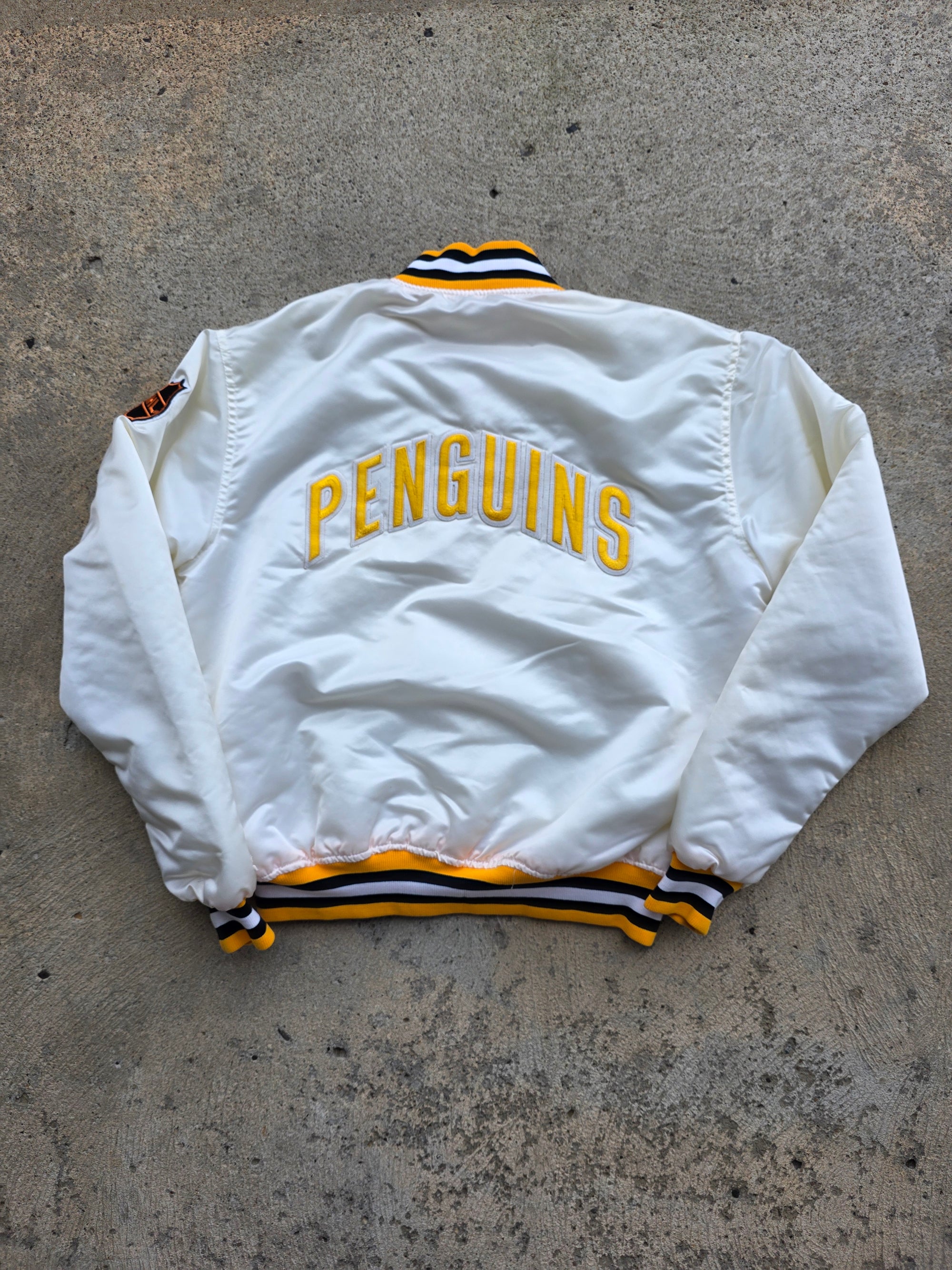 1990s Pittsburgh Penguins Satin Jacket Large