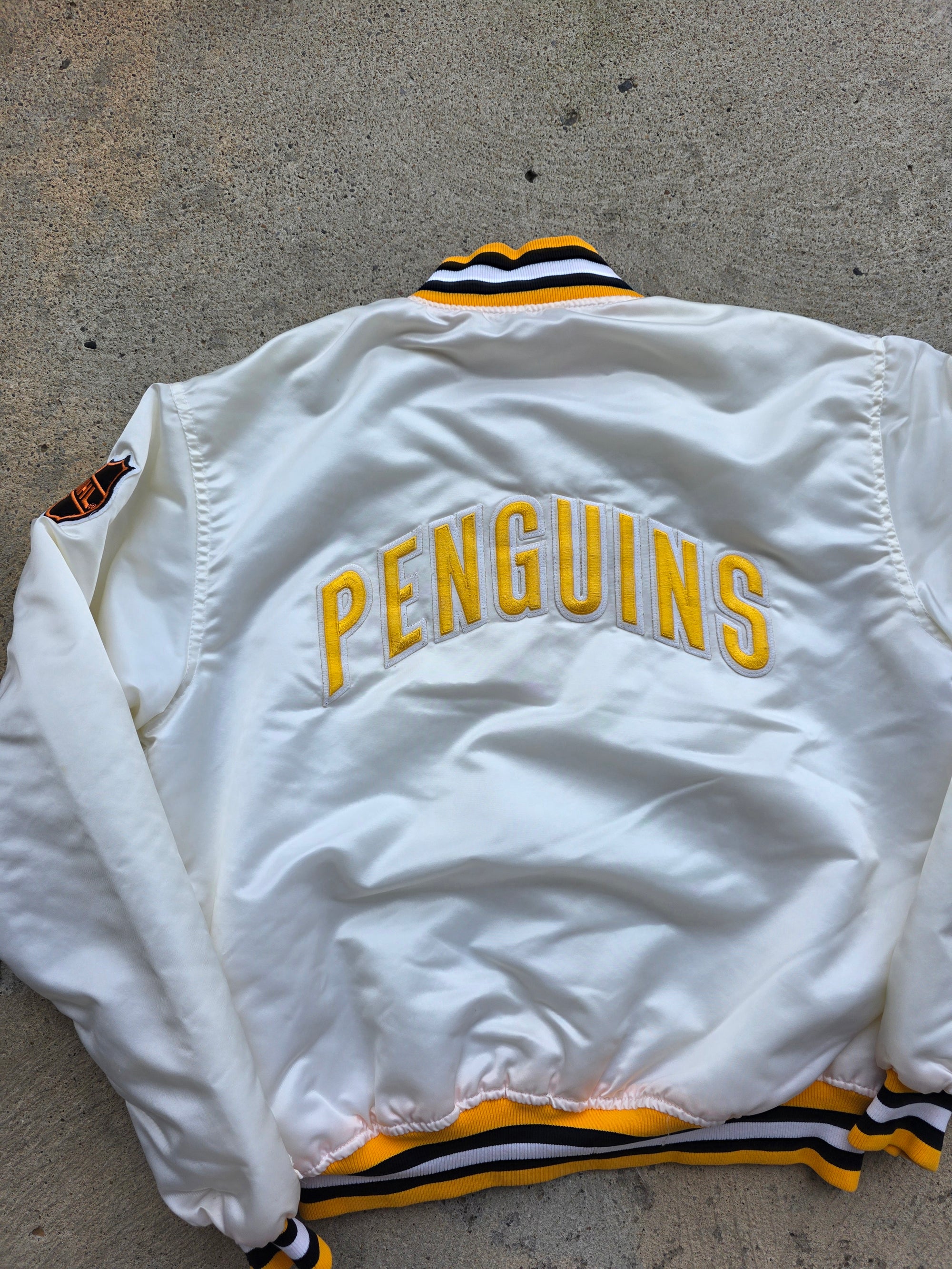 1990s Pittsburgh Penguins Satin Jacket Large