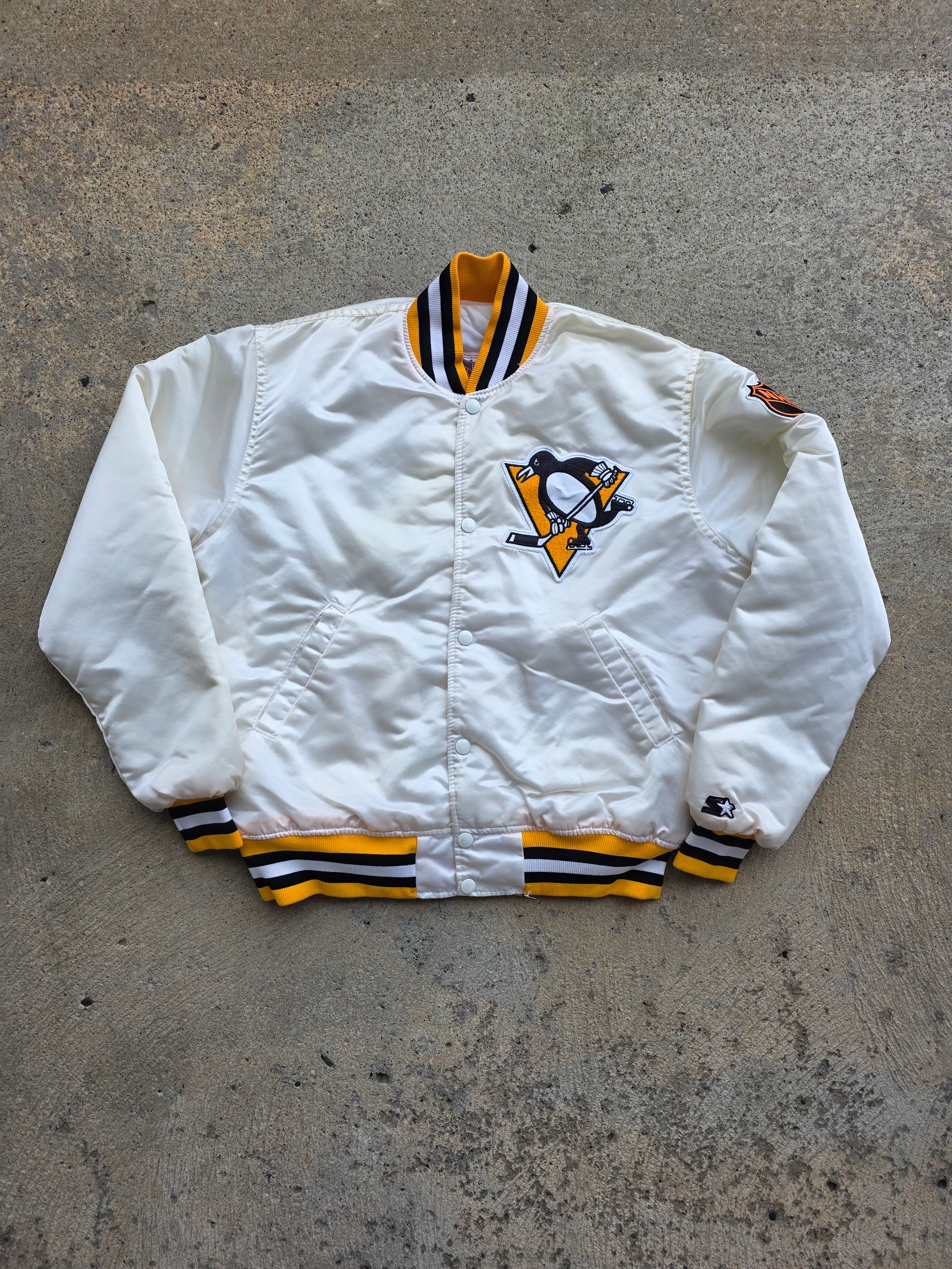 1990s Pittsburgh Penguins Satin Jacket Medium