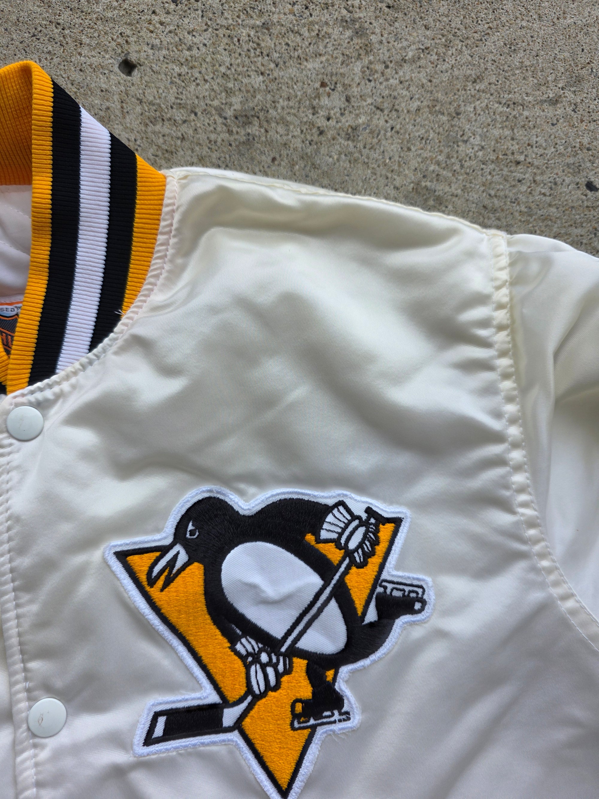 1990s Pittsburgh Penguins Satin Jacket Medium