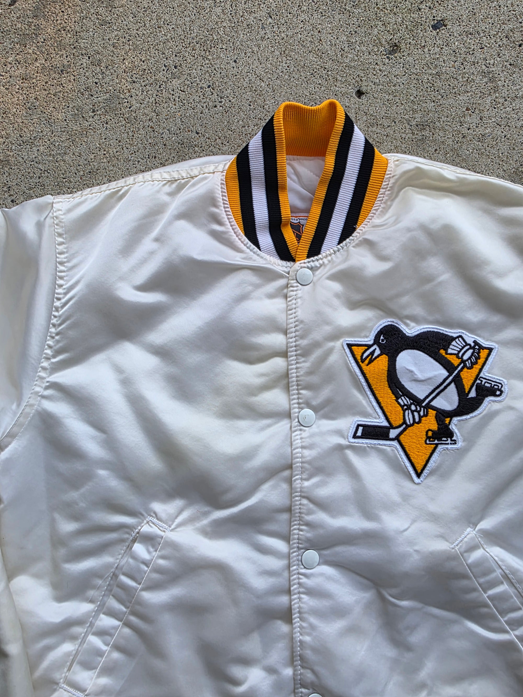 1990s Pittsburgh Penguins Satin Jacket Medium
