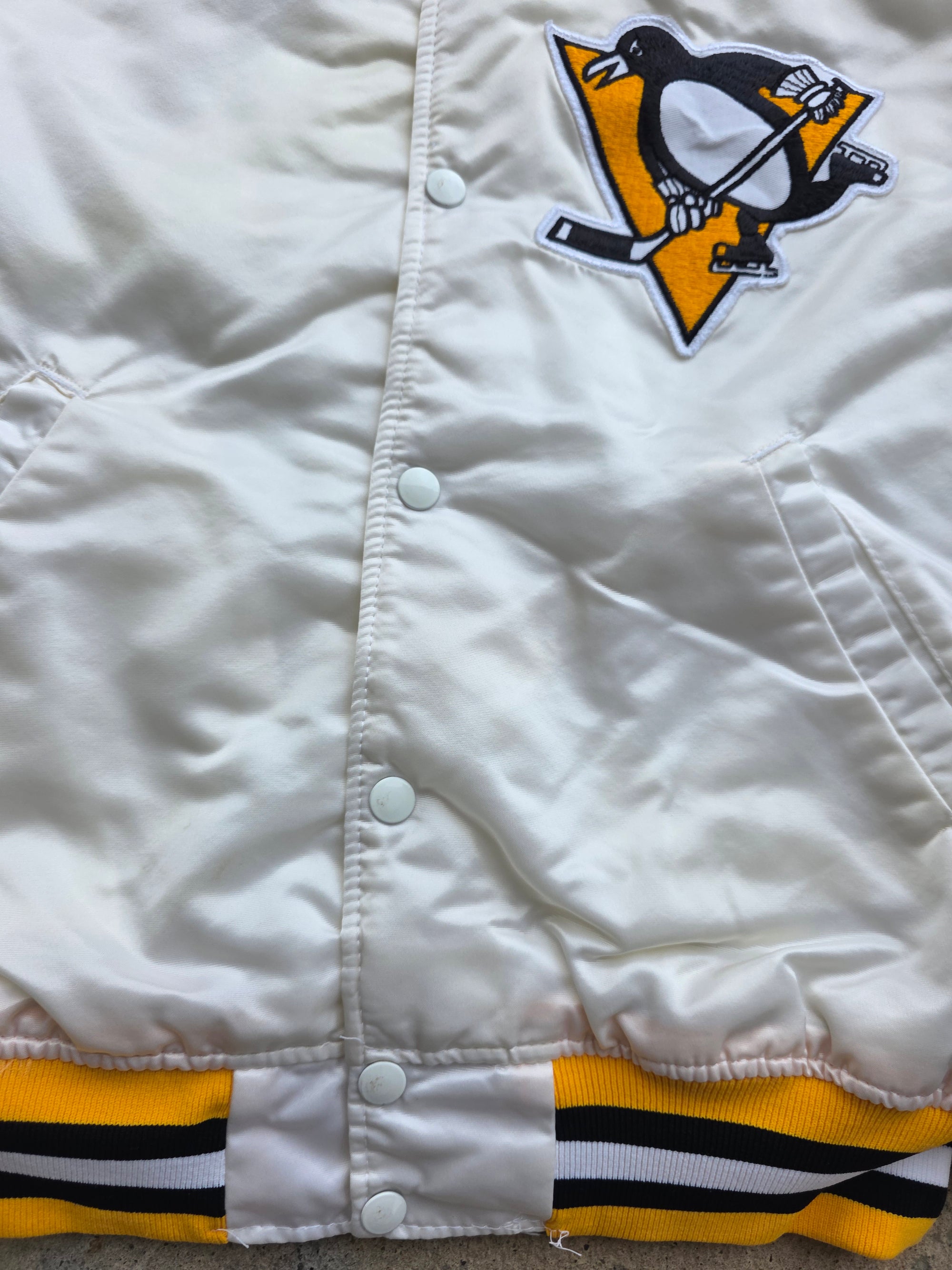 1990s Pittsburgh Penguins Satin Jacket Medium
