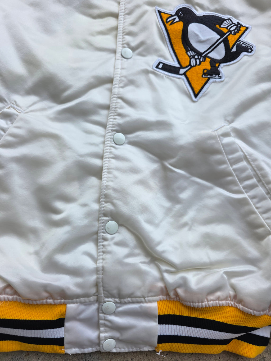 1990s Pittsburgh Penguins Satin Jacket Medium