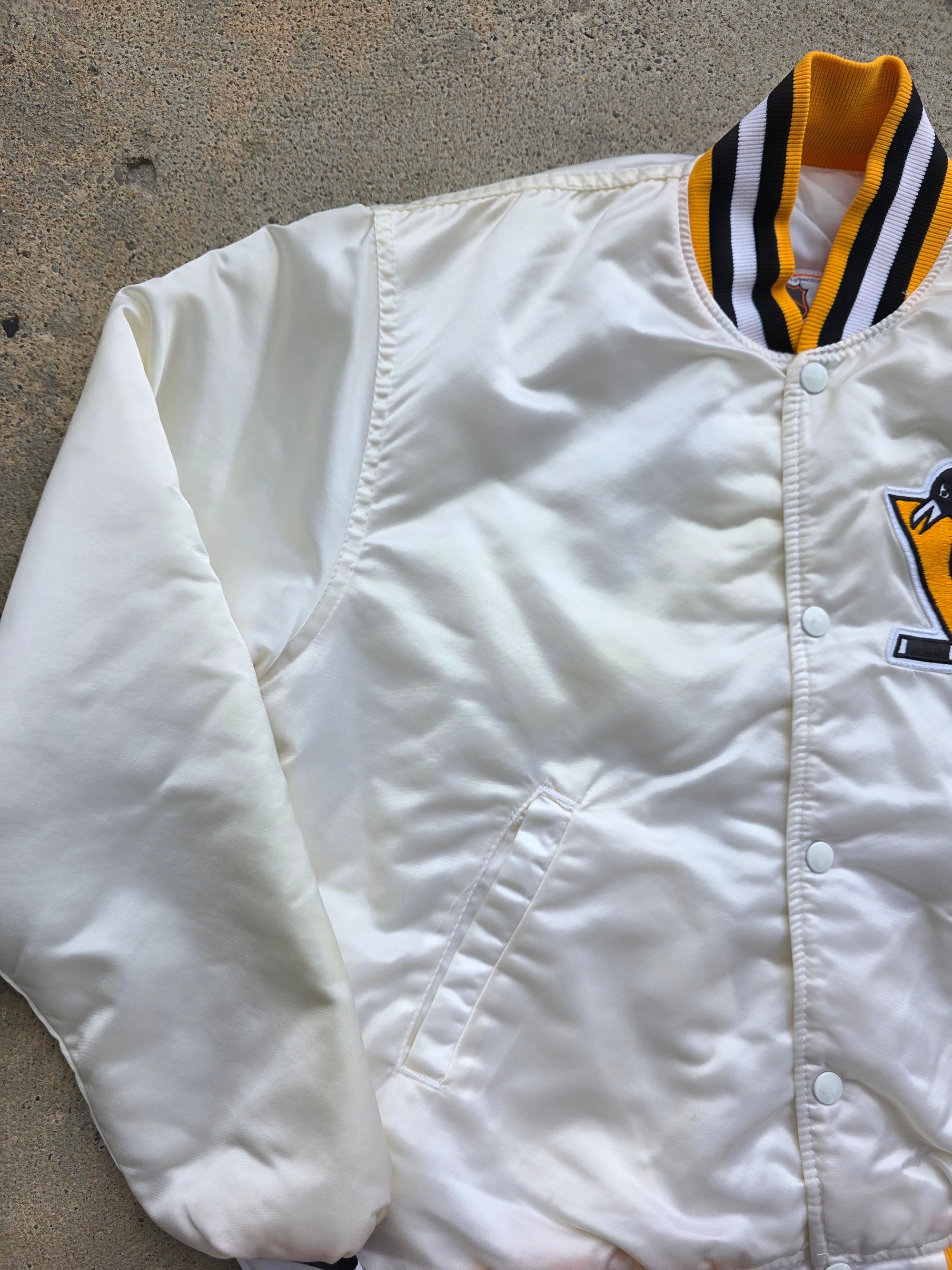 1990s Pittsburgh Penguins Satin Jacket Medium