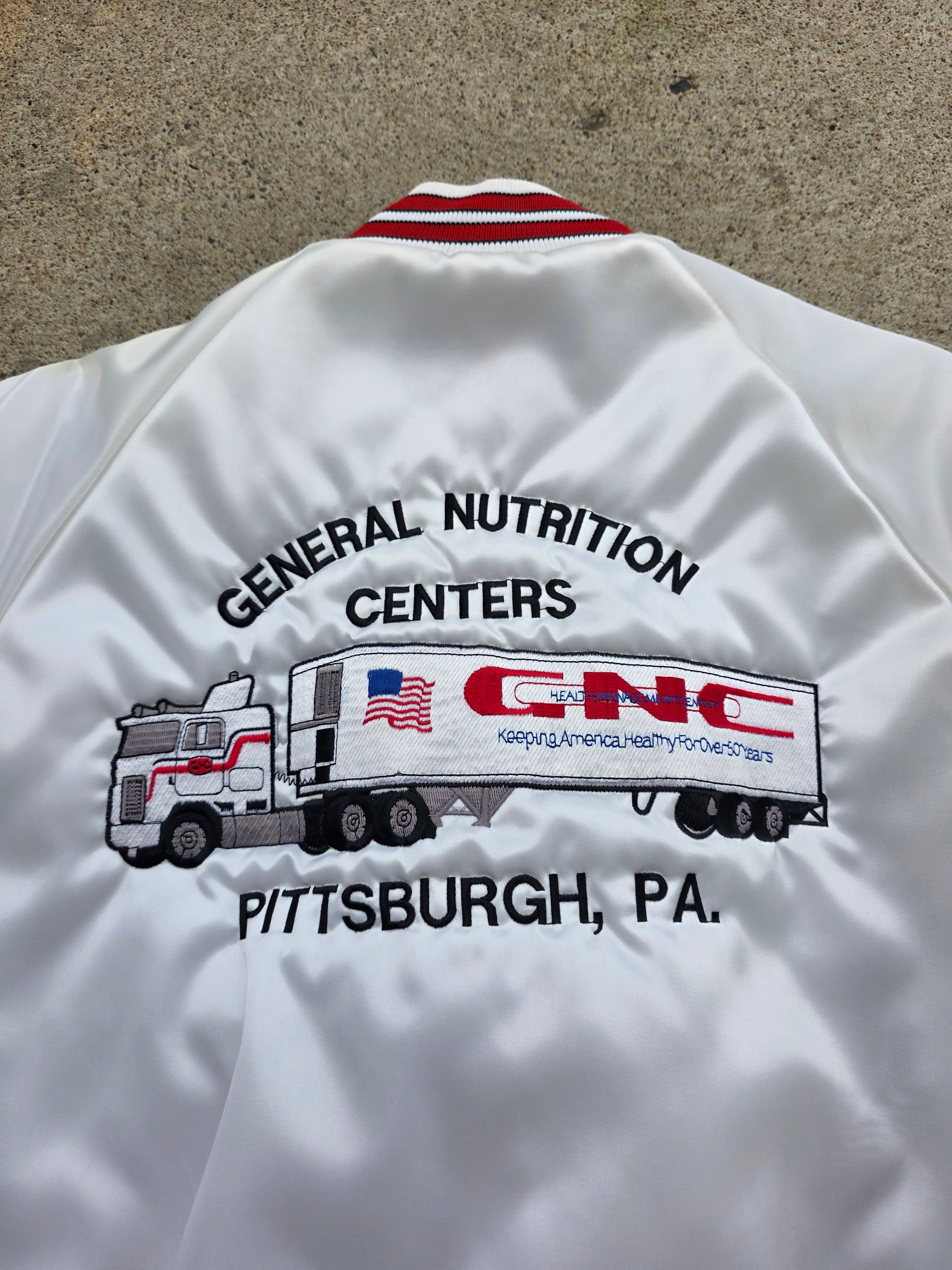 1980s G.N.C Satin Jacket Deadstock Medium