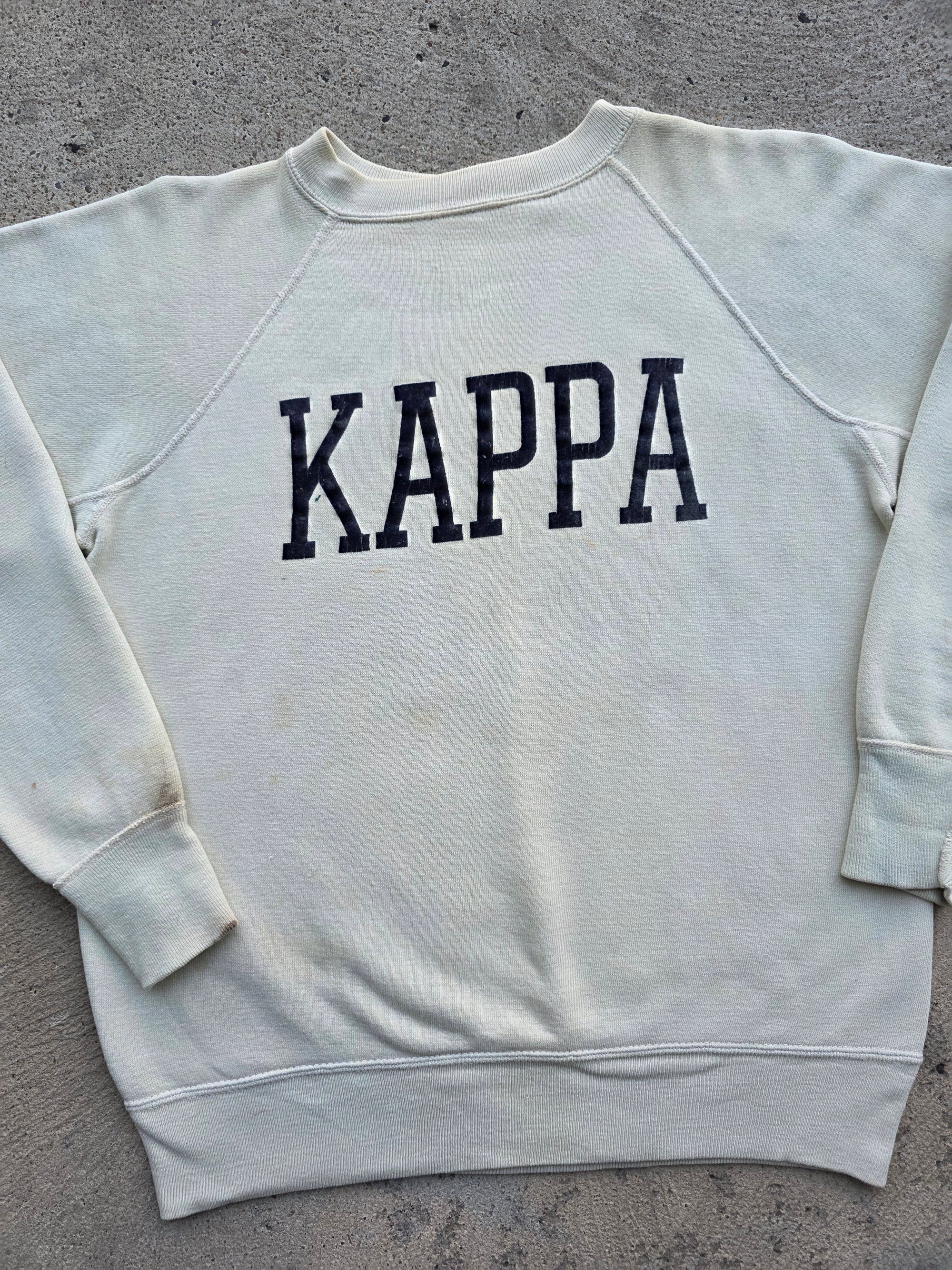 1960s Kappa Flock Sweatshirt Large