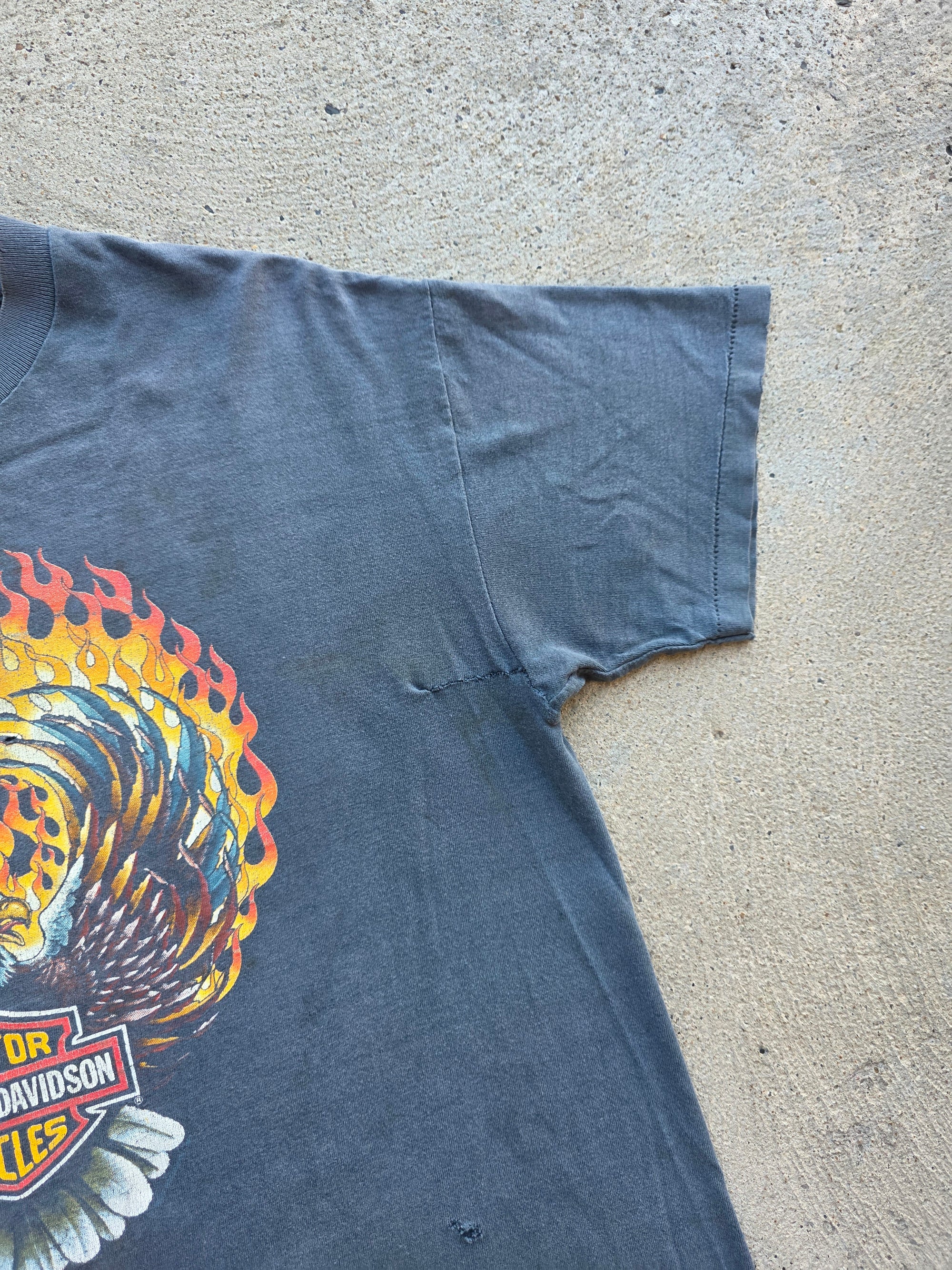 1990s Harley Eagle Flames Shirt Large