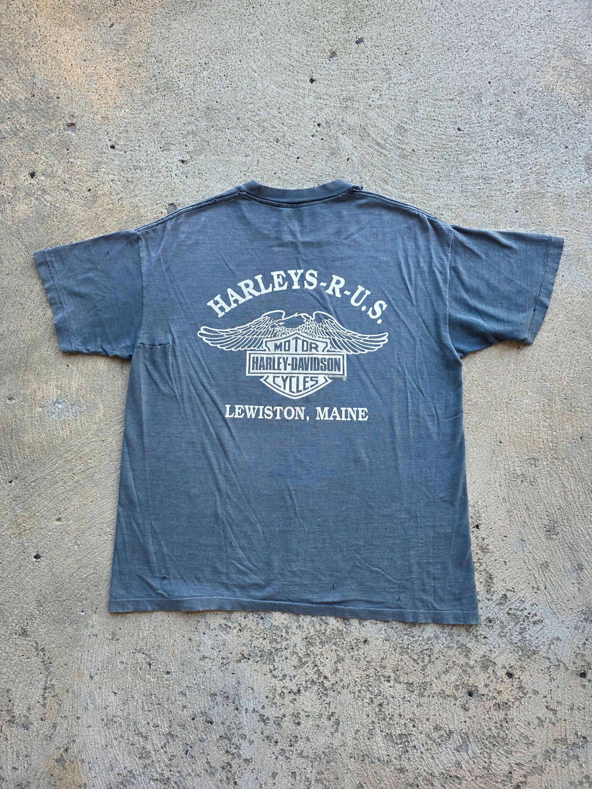 1990s Harley Eagle Flames Shirt Large