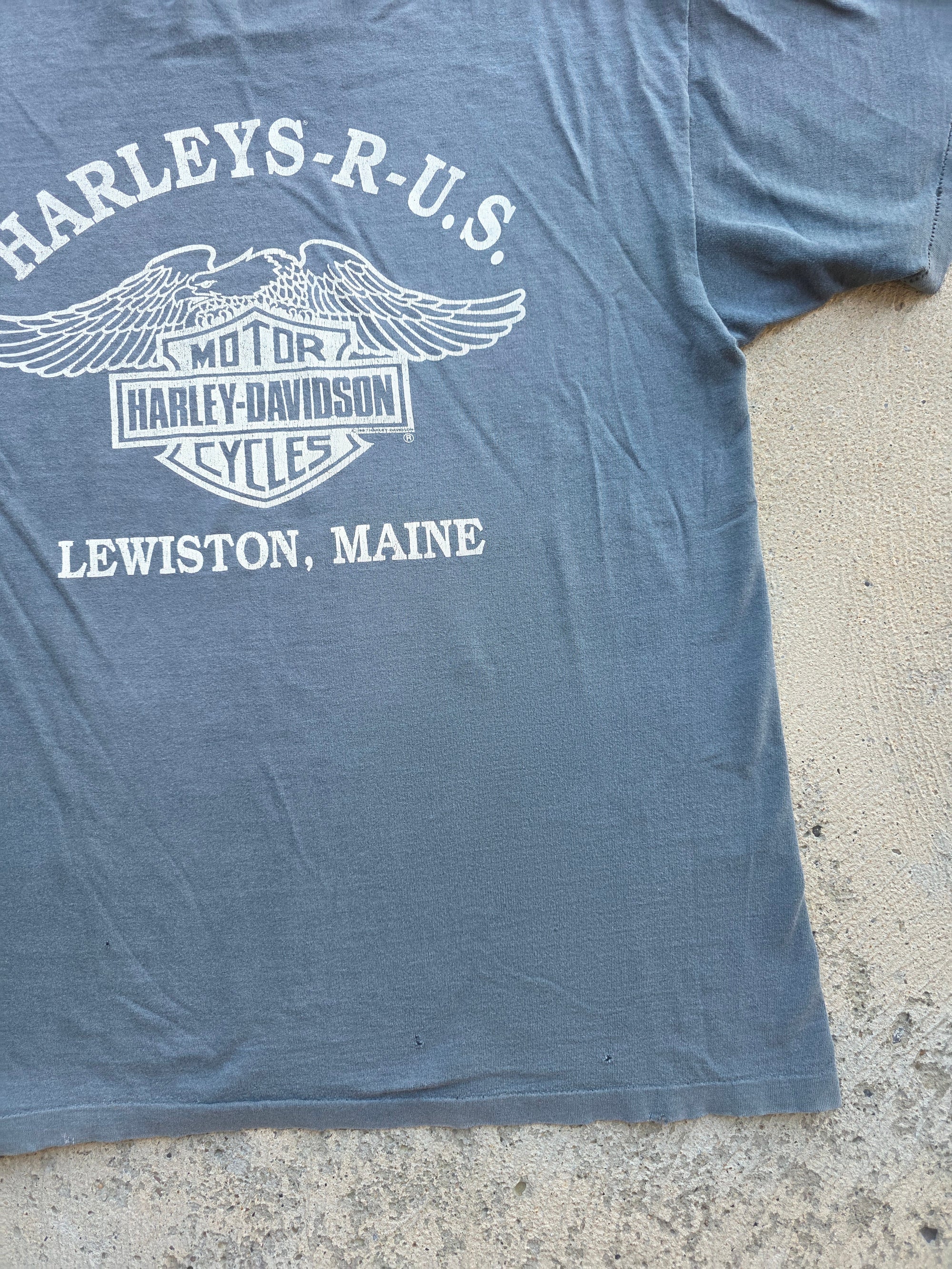 1990s Harley Eagle Flames Shirt Large