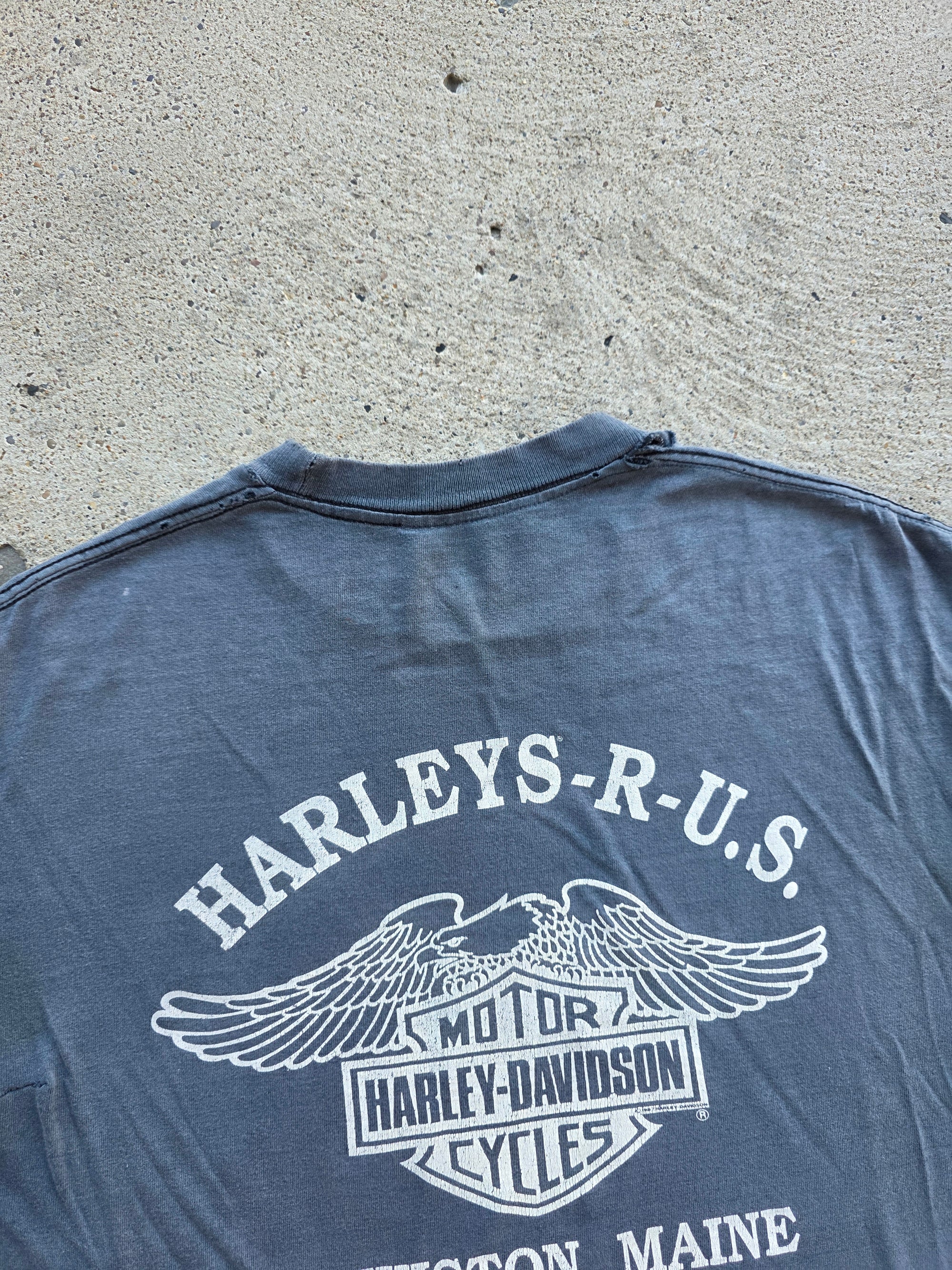 1990s Harley Eagle Flames Shirt Large