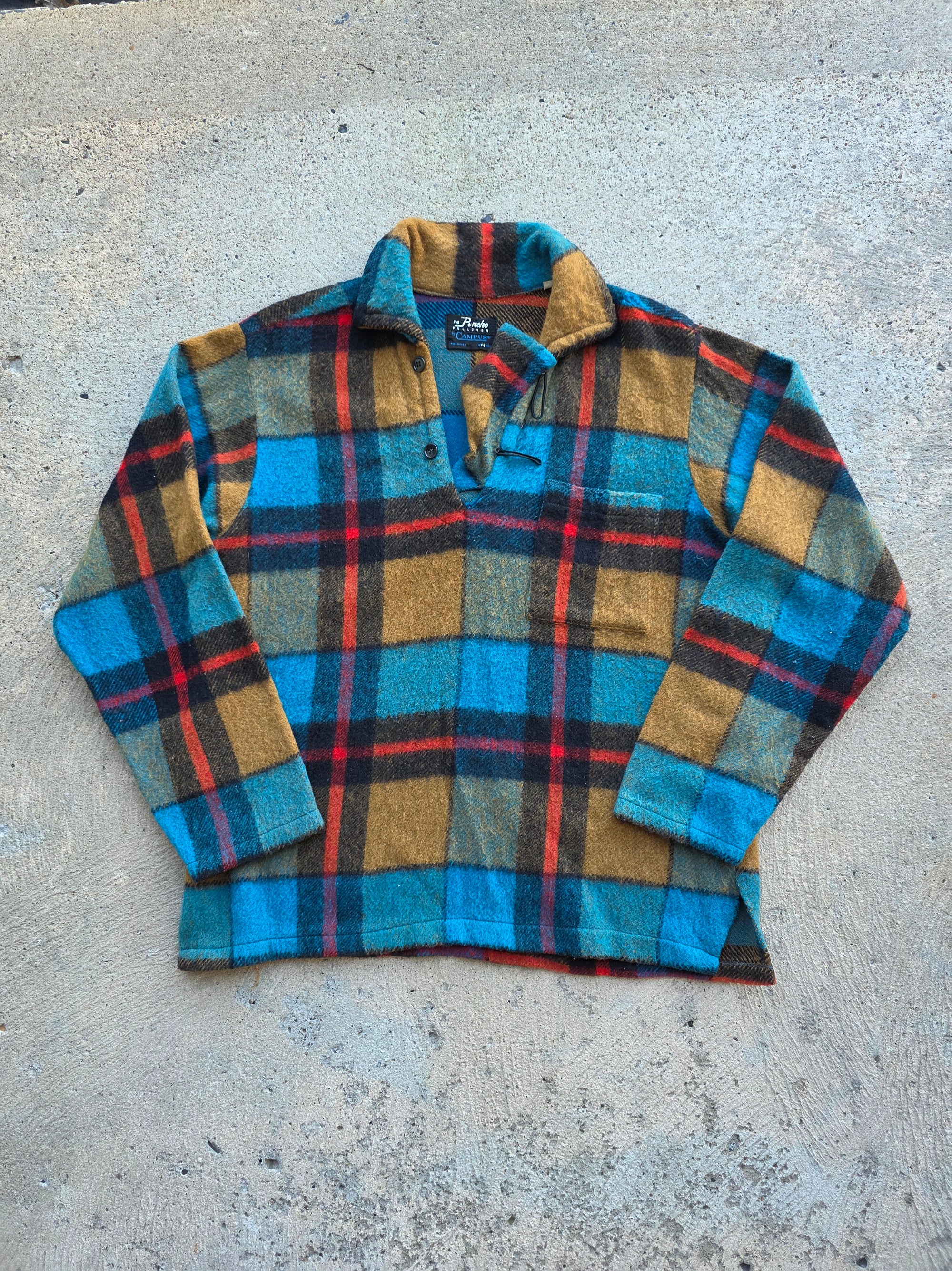 1960s Poncho By Campus Pullover Medium