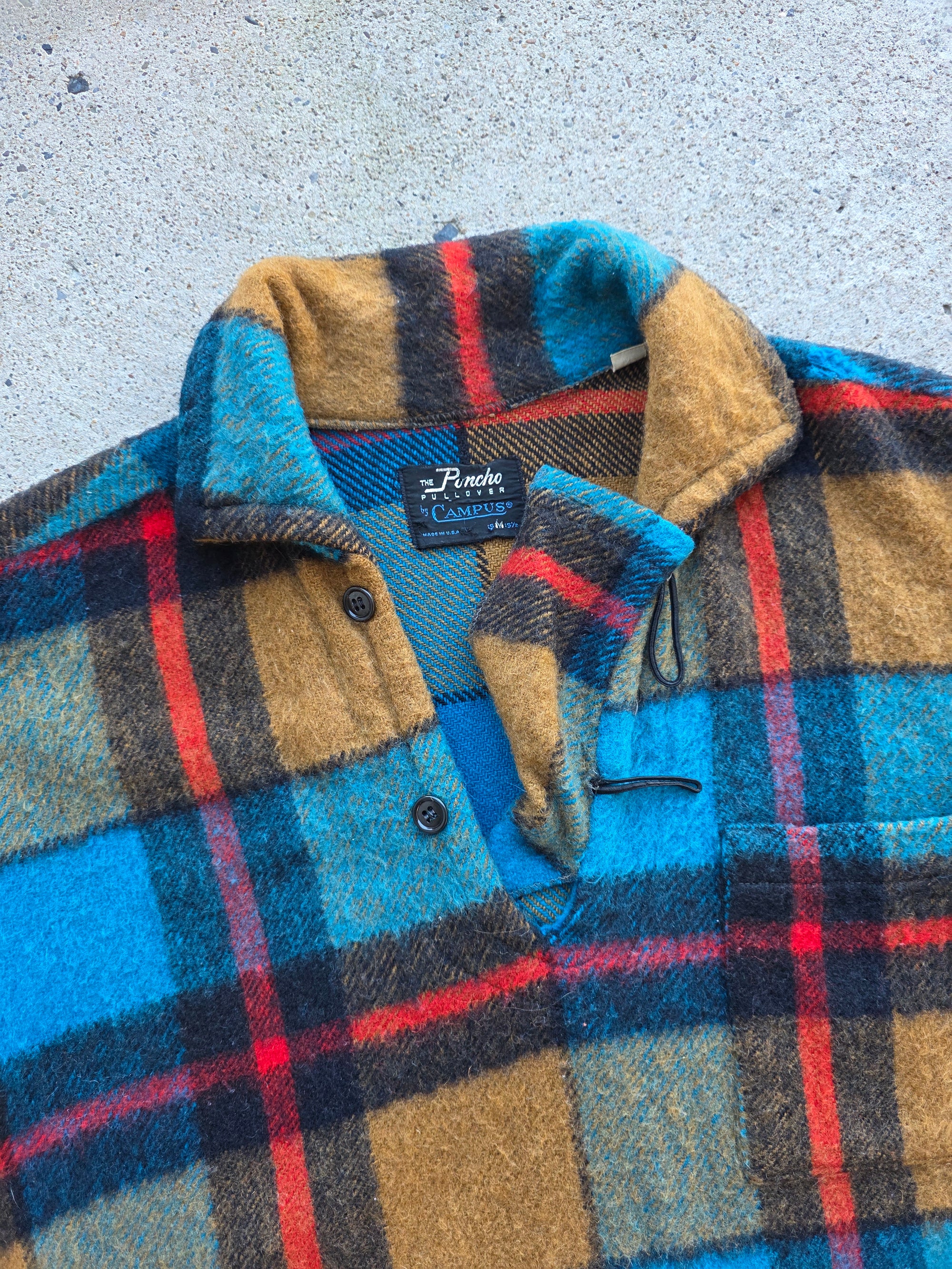 1960s Poncho By Campus Pullover Medium