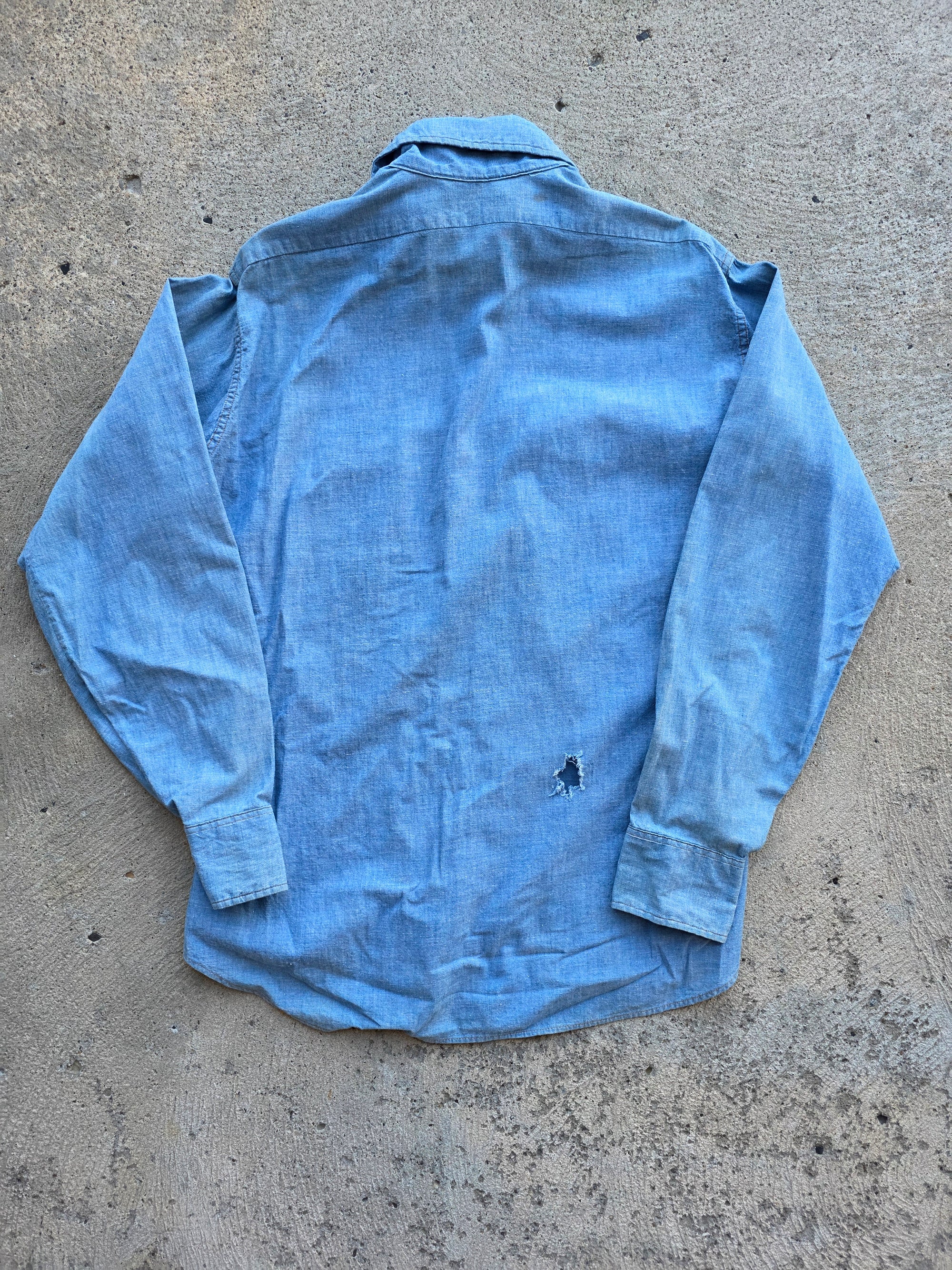 1970s Levis Chambray Shirt Large