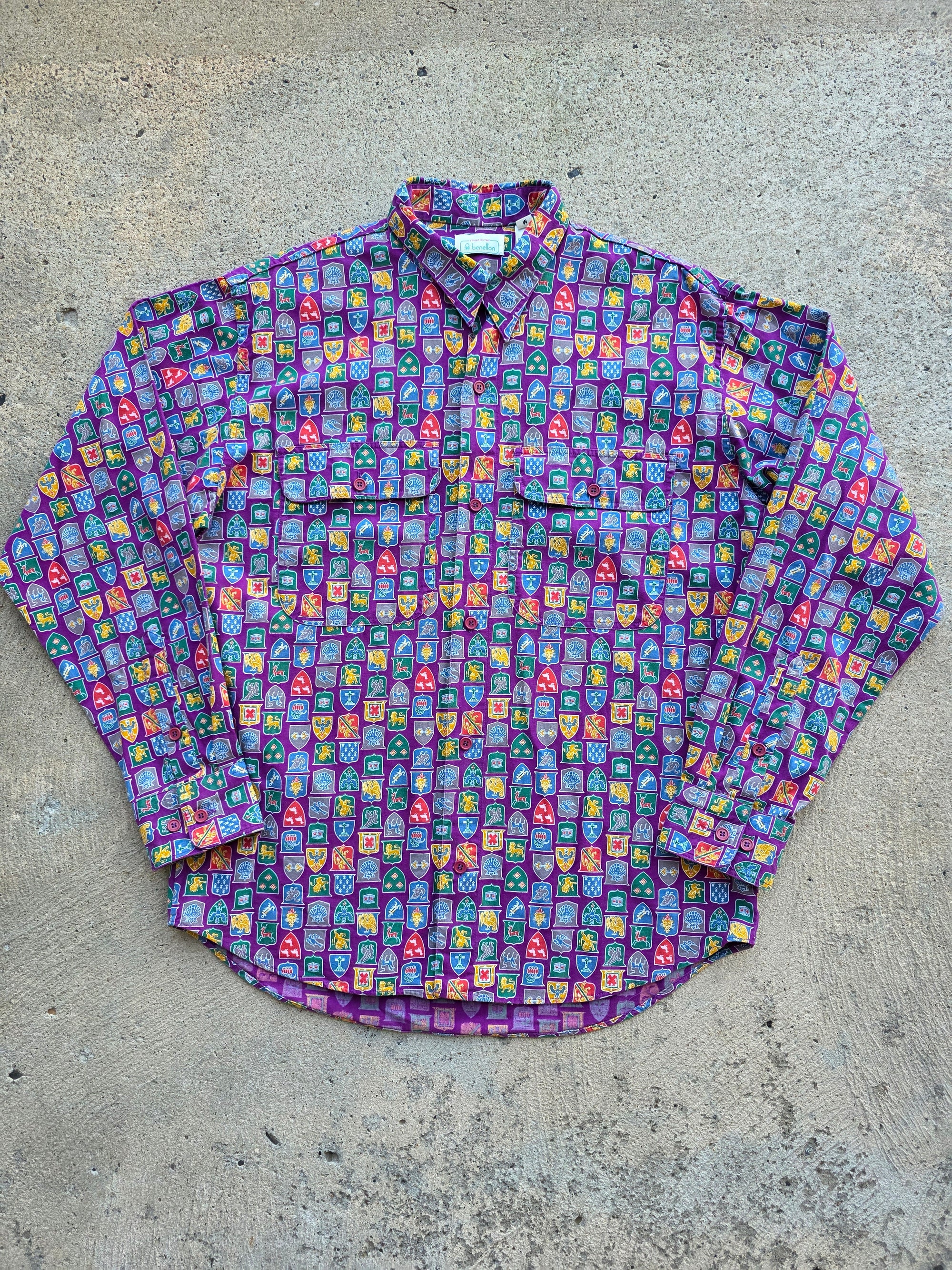 1980s Benetton Button Up Medium