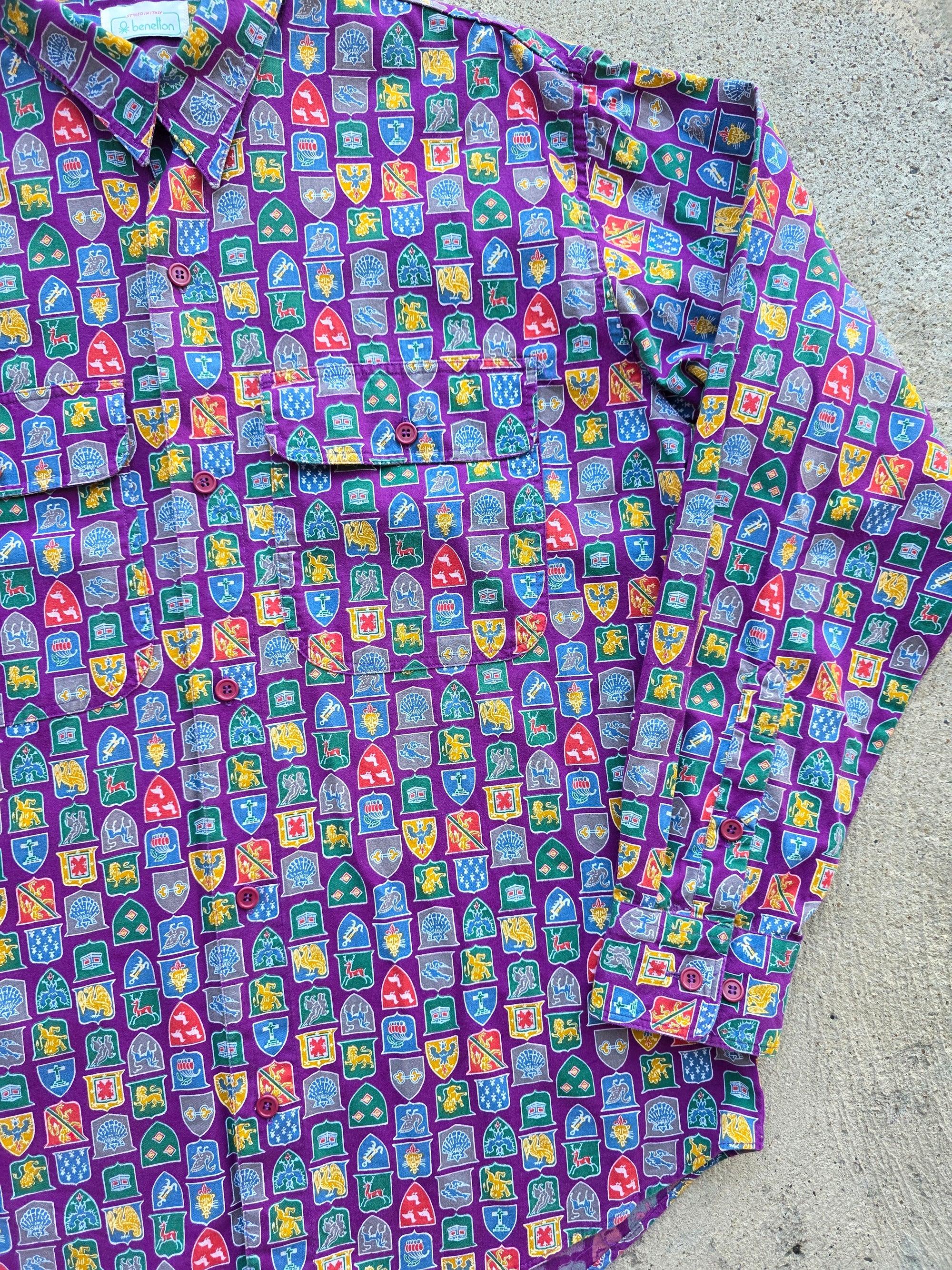 1980s Benetton Button Up Medium