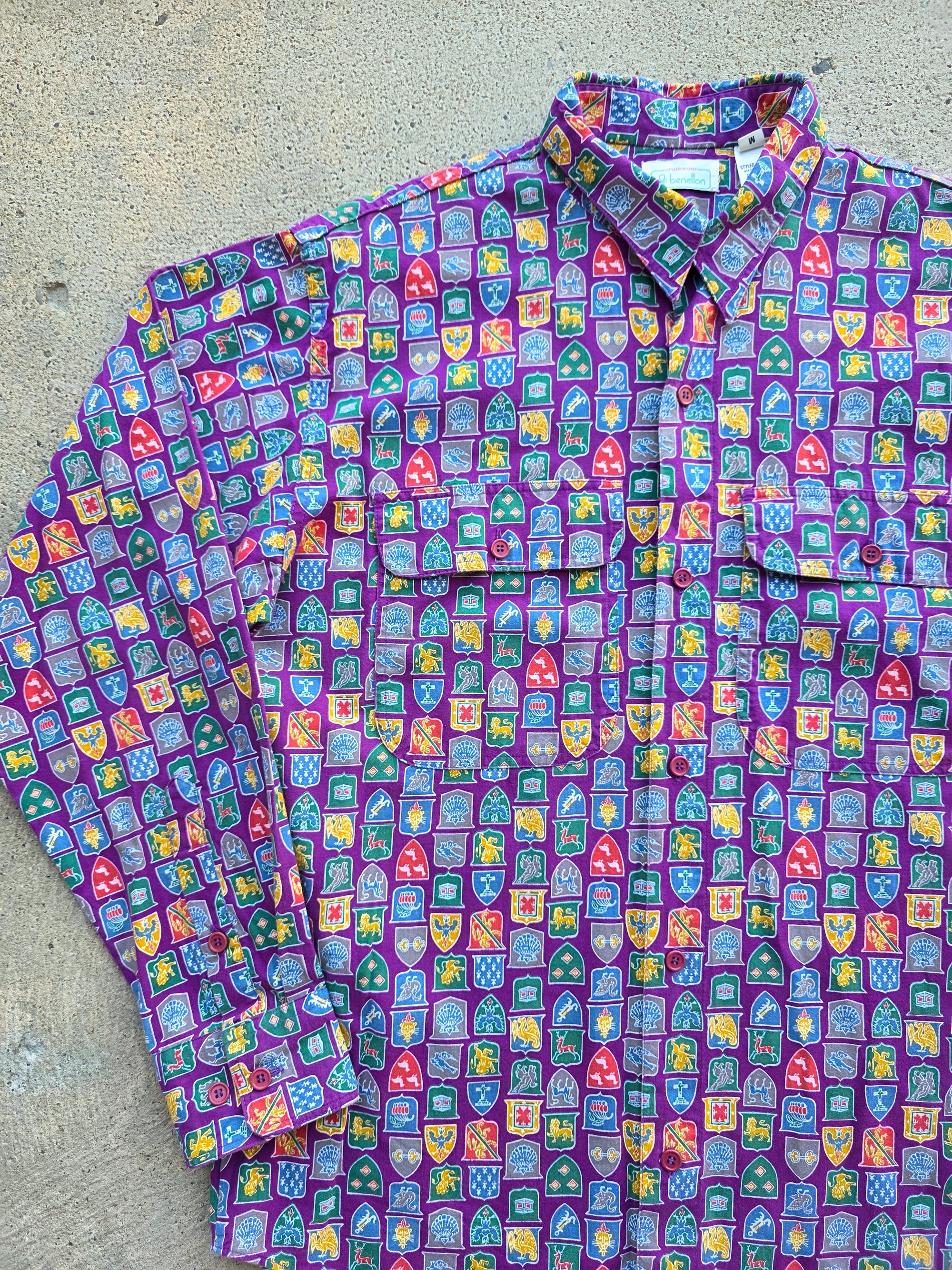 1980s Benetton Button Up Medium