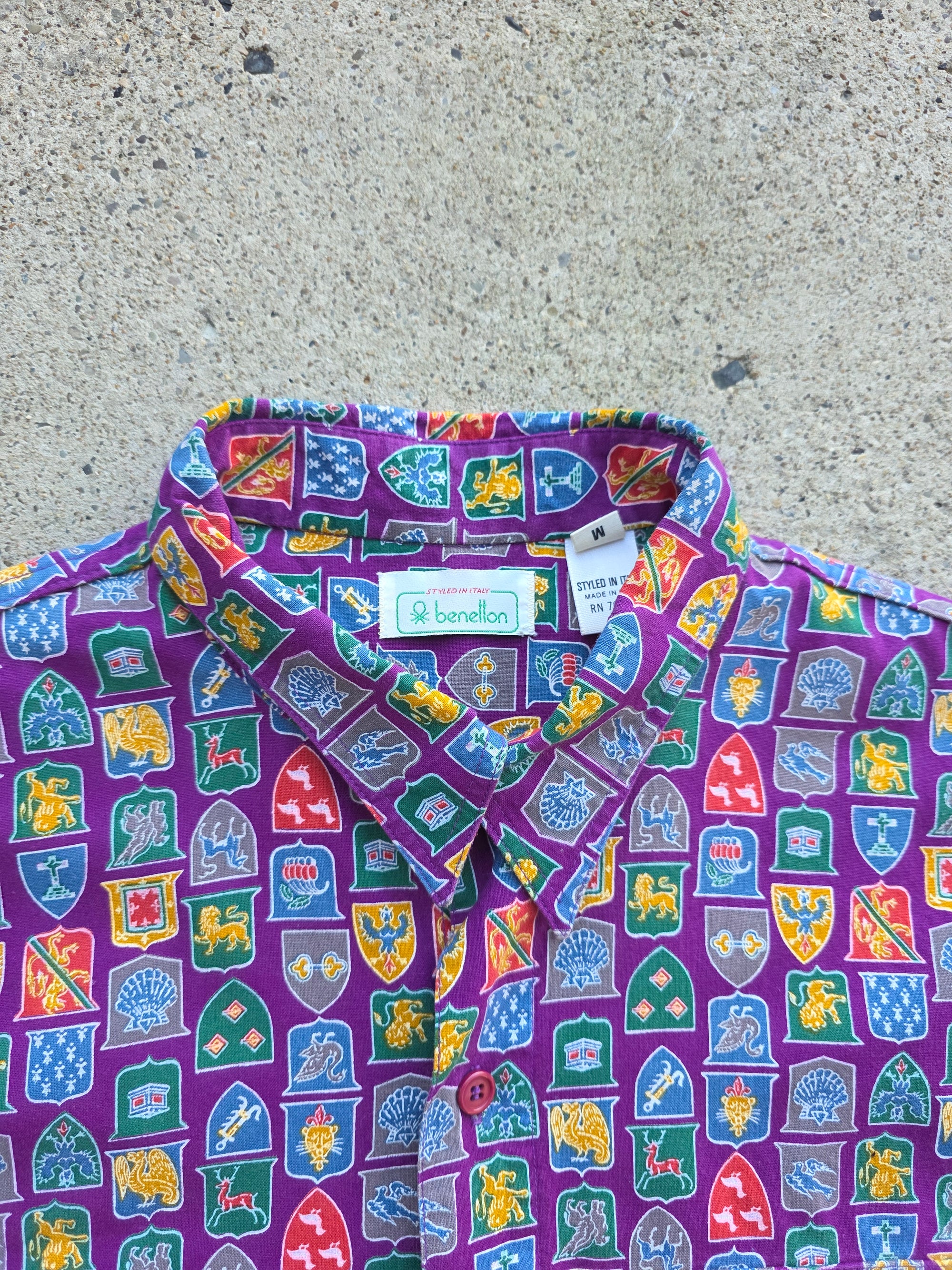 1980s Benetton Button Up Medium