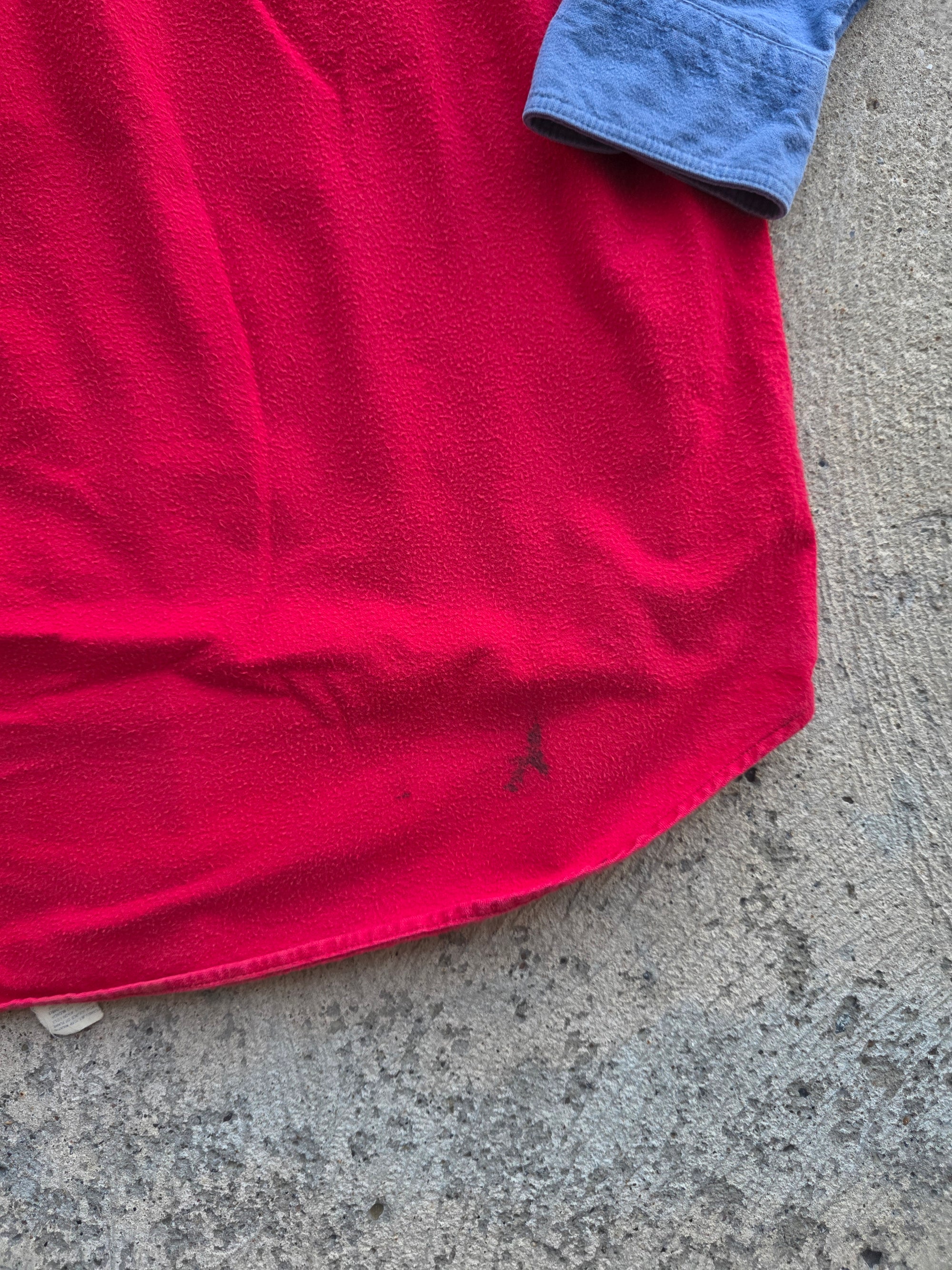 1990s Woolrich Quad Tone Chamois Button Up XL