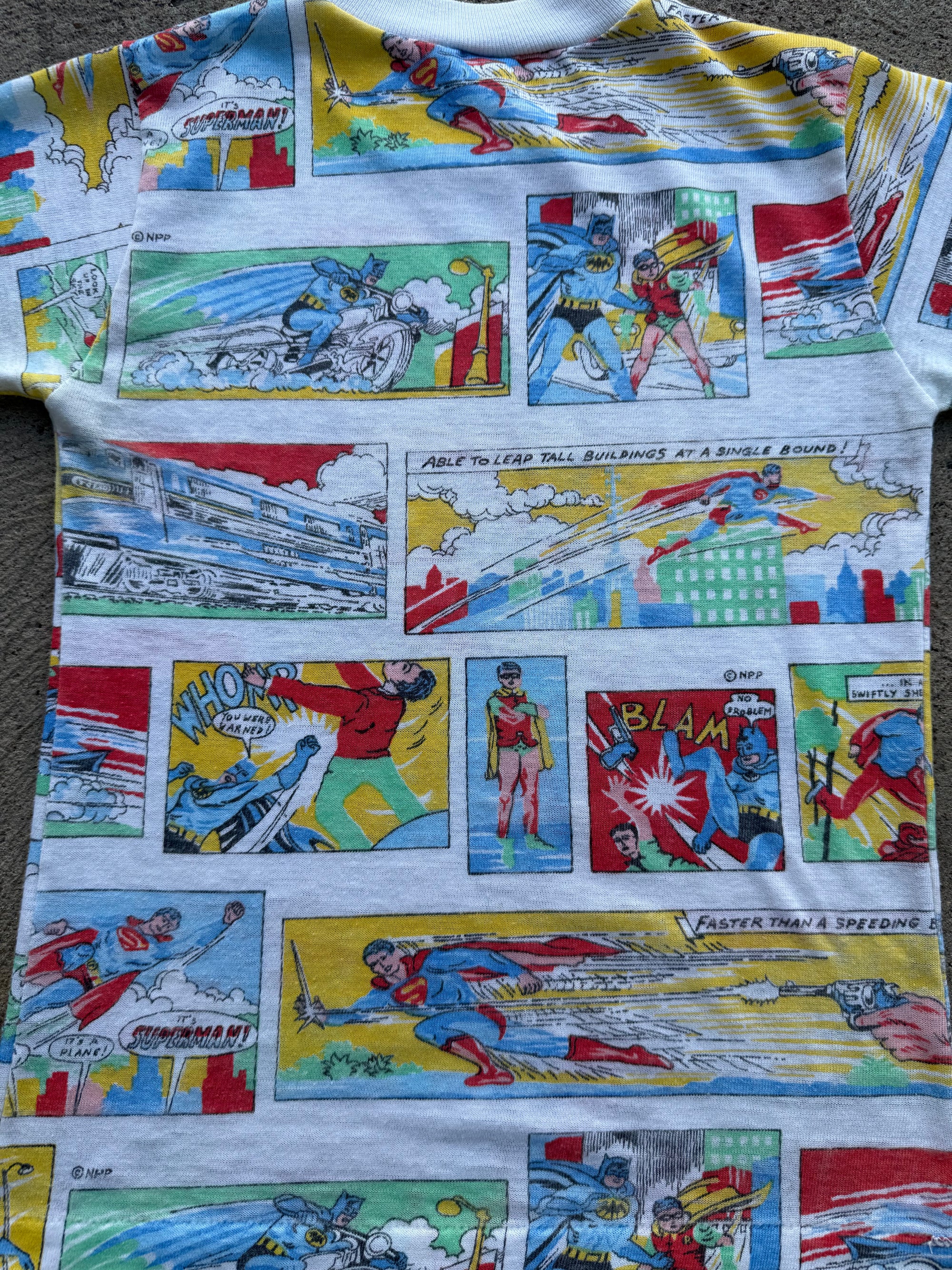 1970s Batman And Robin Comic Strip Shirt Boys 12