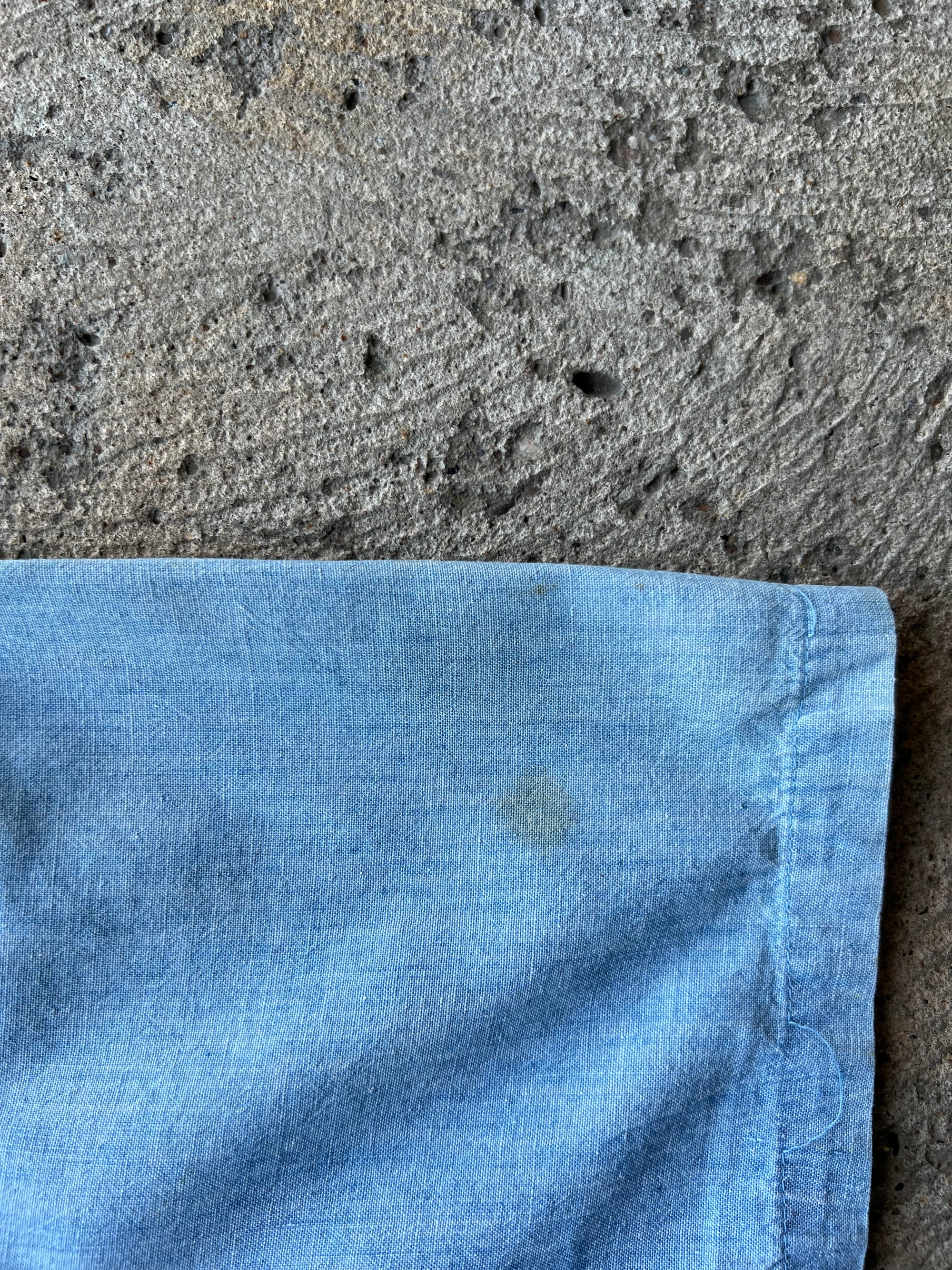 1940s Navy Chambray Shirt XL