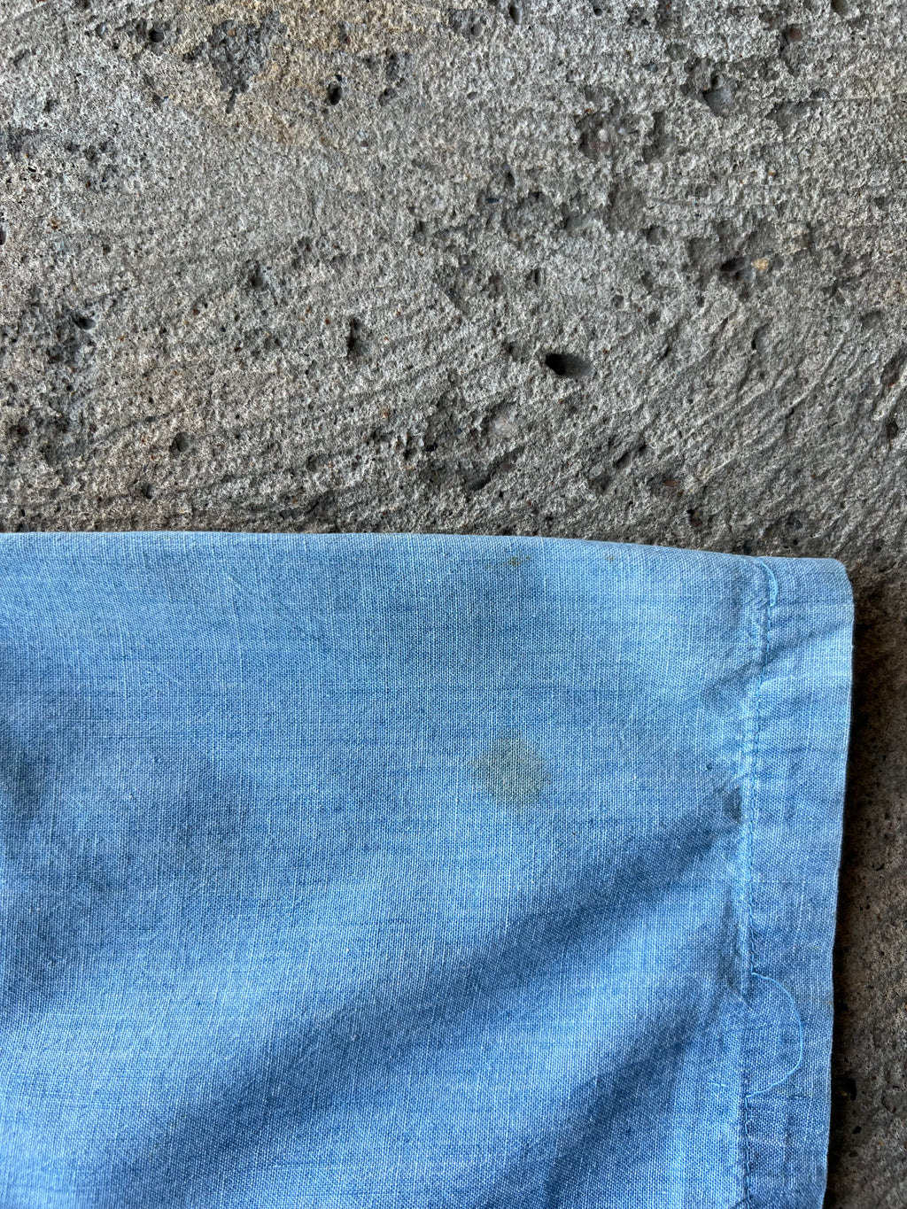 1940s Navy Chambray Shirt XL