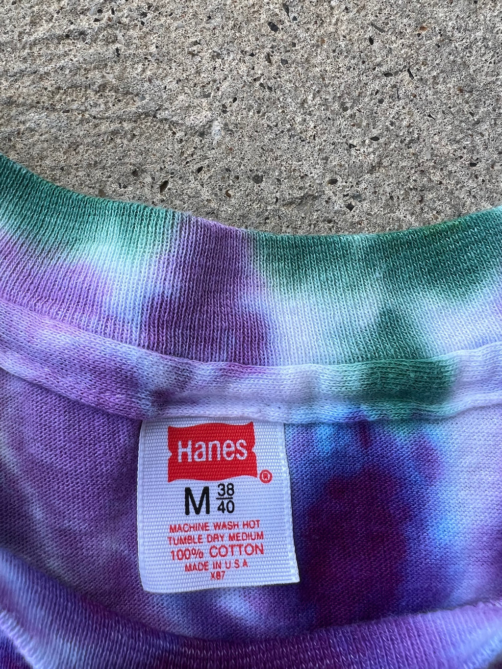 1970s Tie Dye Peace Symbol Hippie Shirt