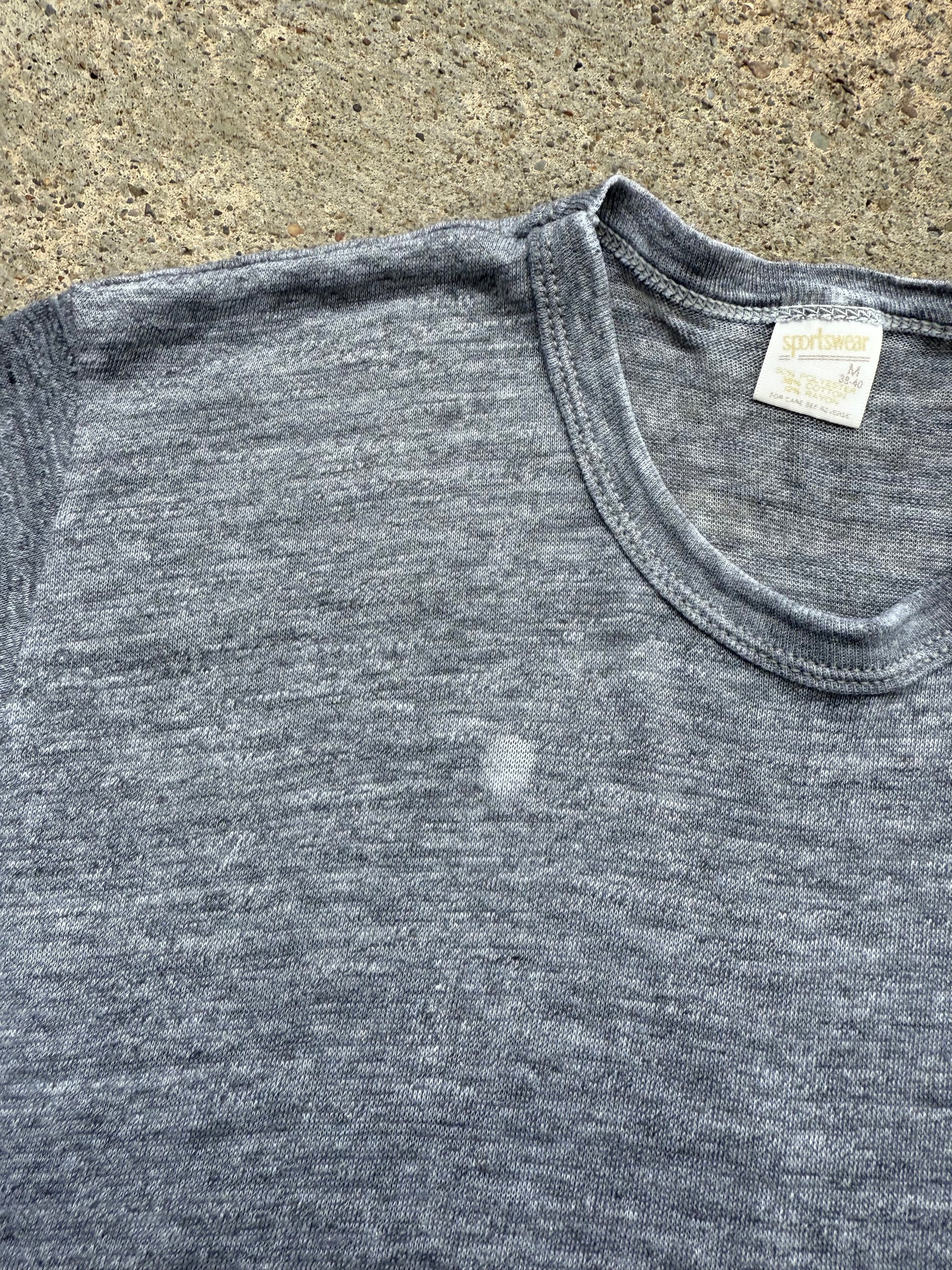 1980s Tri Blend Sportswear Shirt Gray Medium