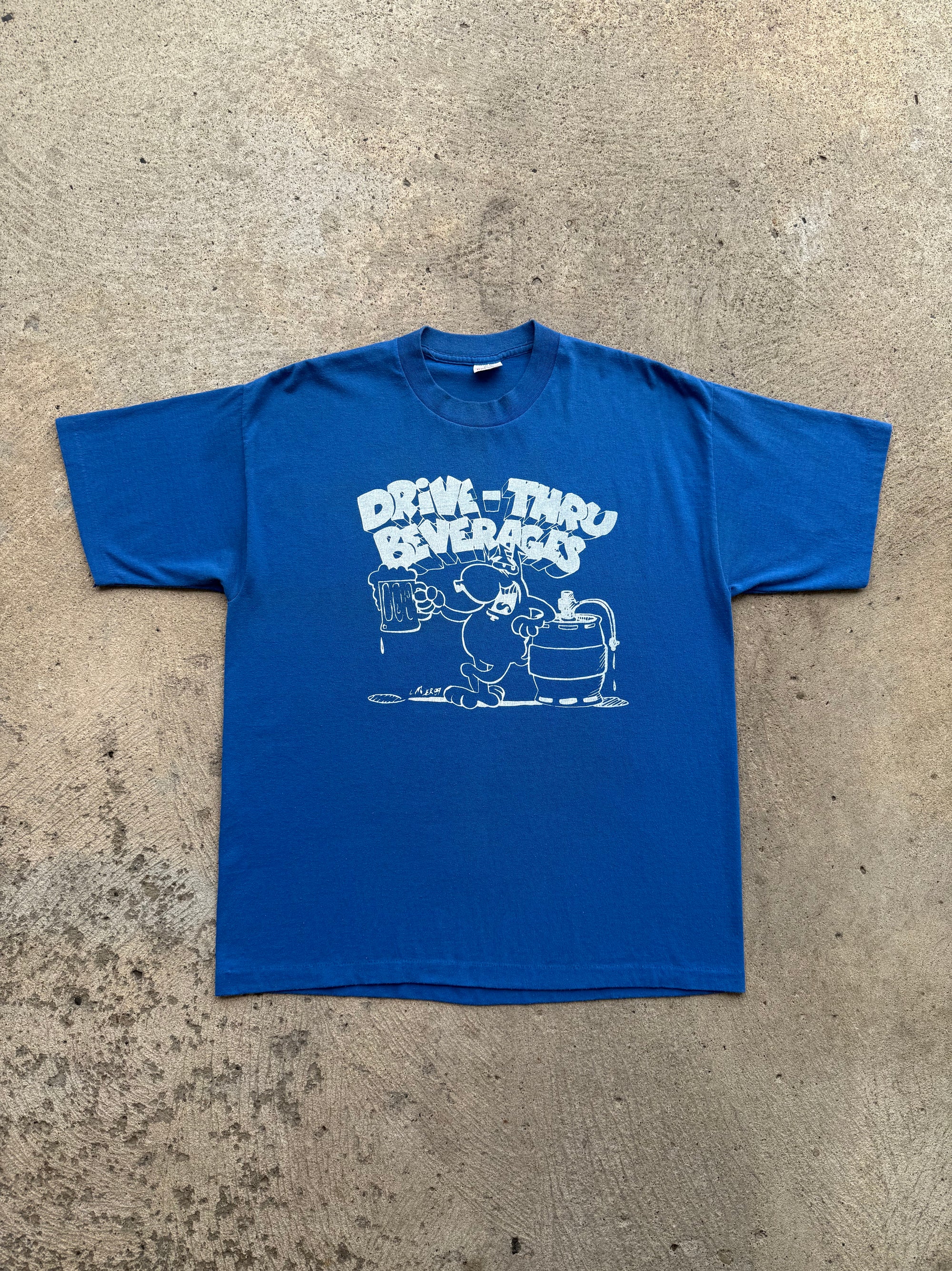 1980s Drive-Thru Beverages Shirt Large