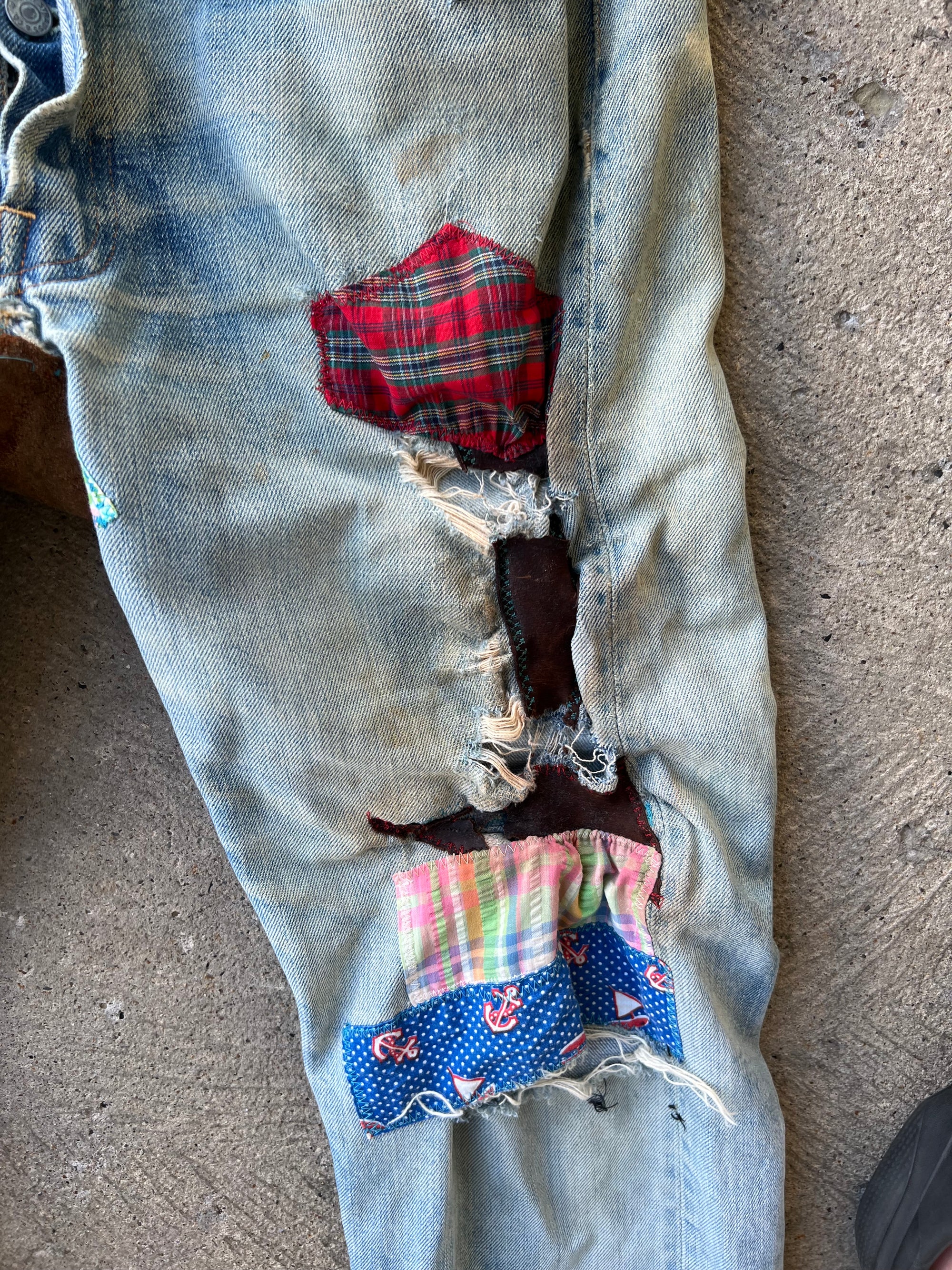 1960s Levi’s Selvedge Patchwork Pants