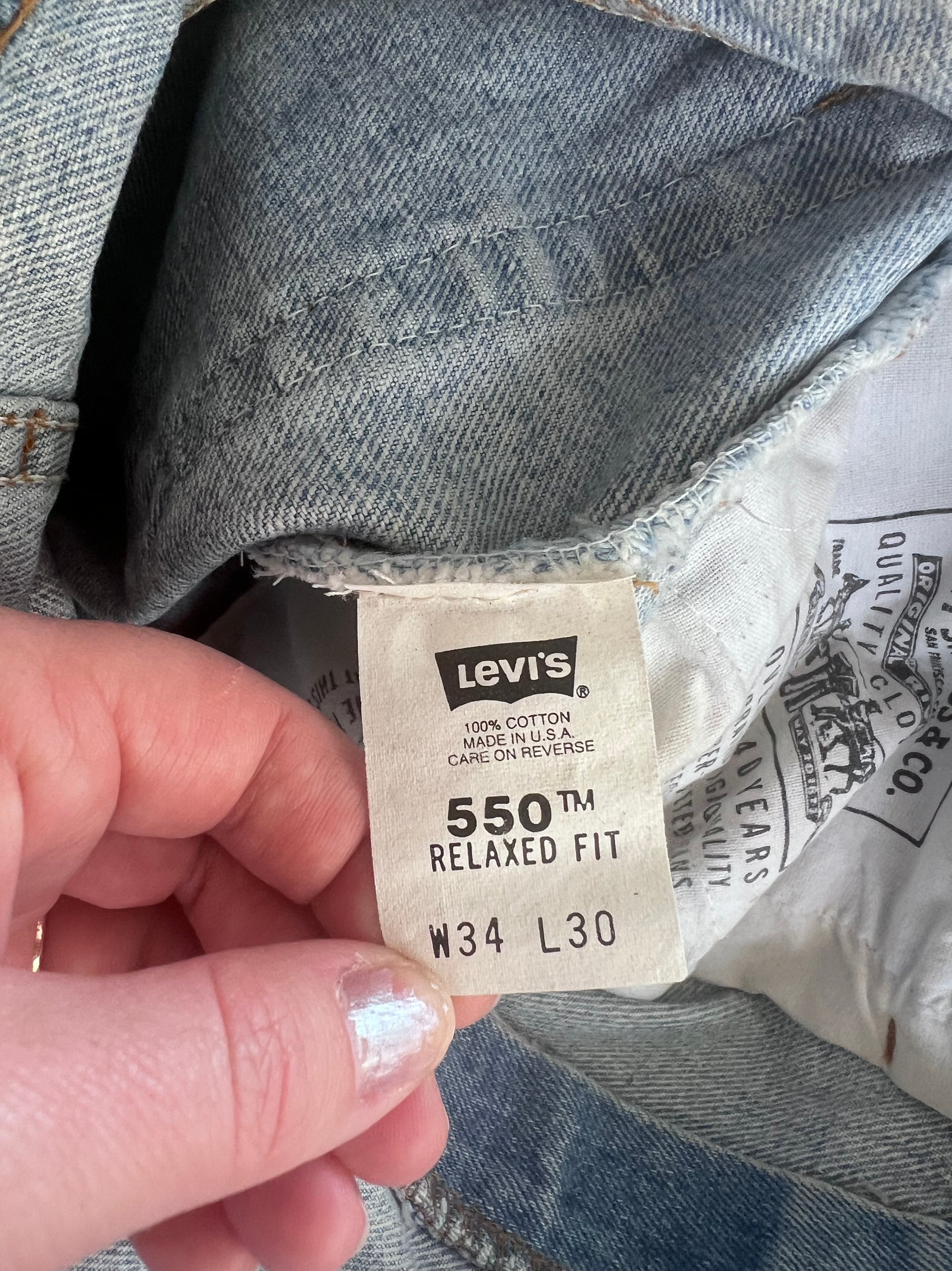 Levi 550 Red Tab Hand Painted