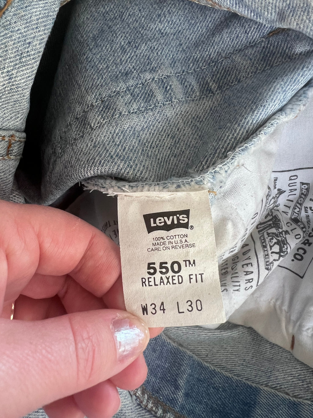 Levi 550 Red Tab Hand Painted