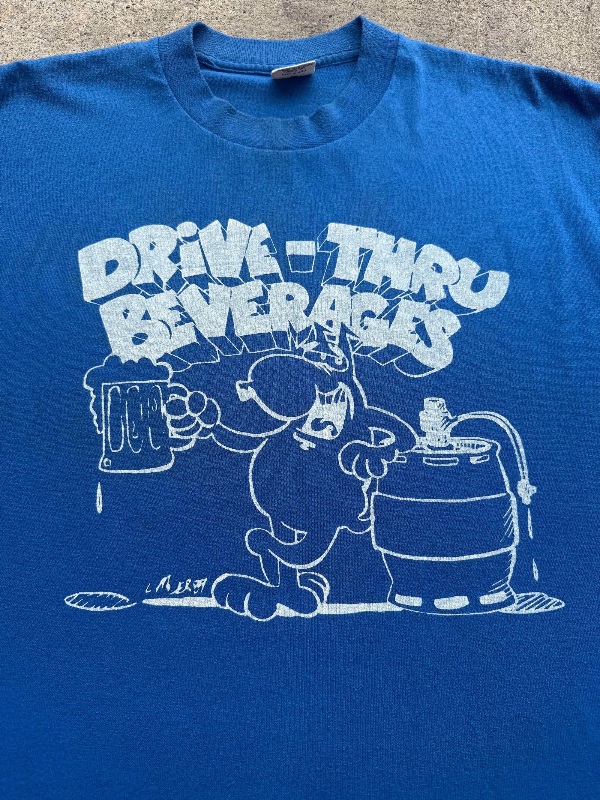1980s Drive-Thru Beverages Shirt Large