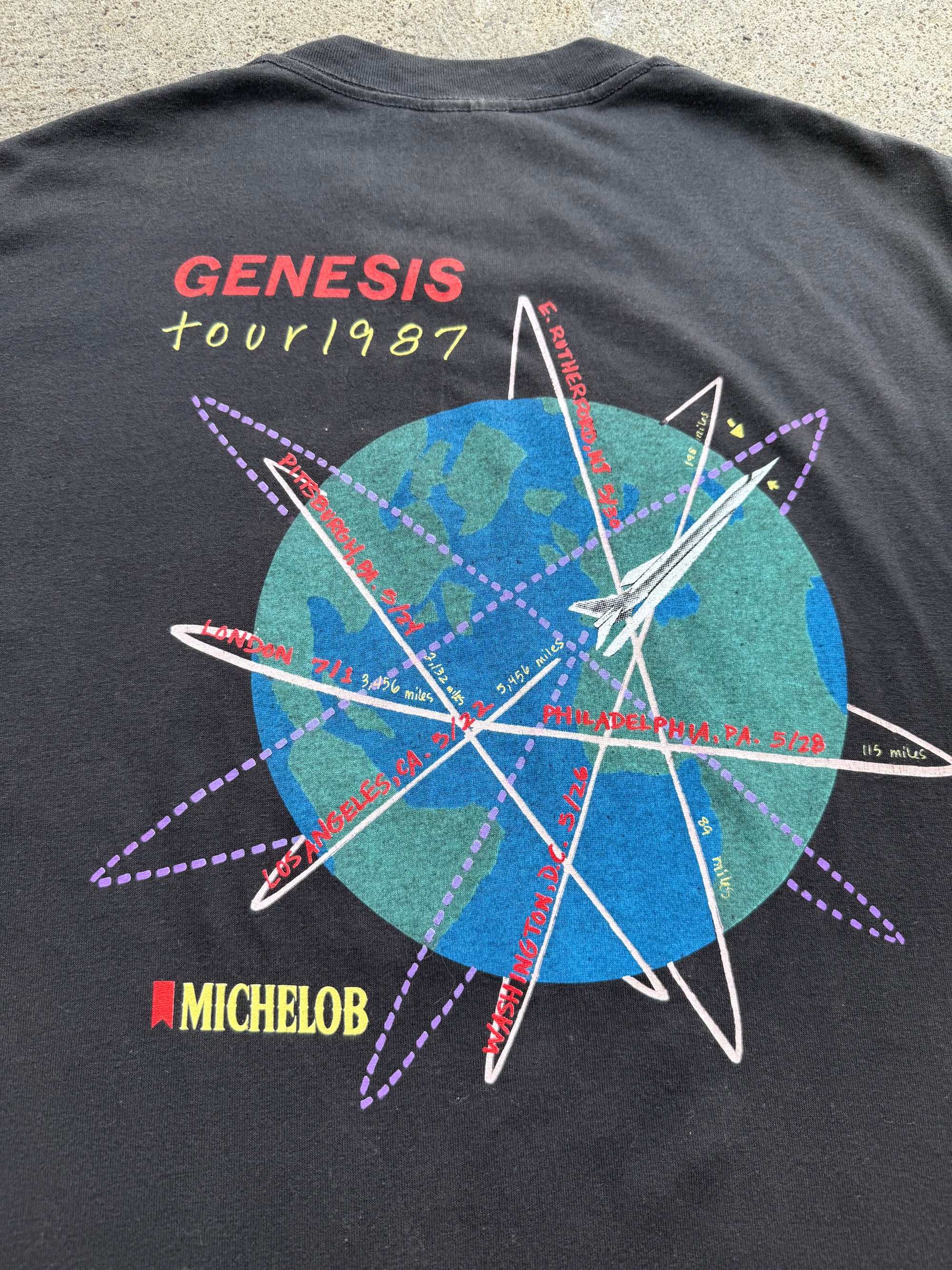 1987 Genesis Phil Collins Tour Shirt Large