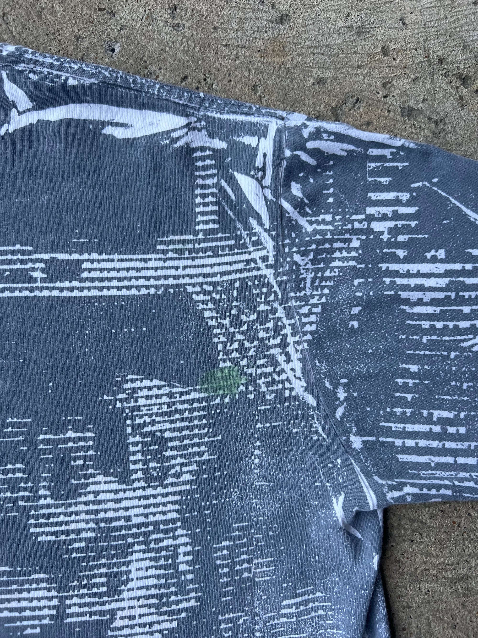 1980s Adidas AOP Shirt L/XL