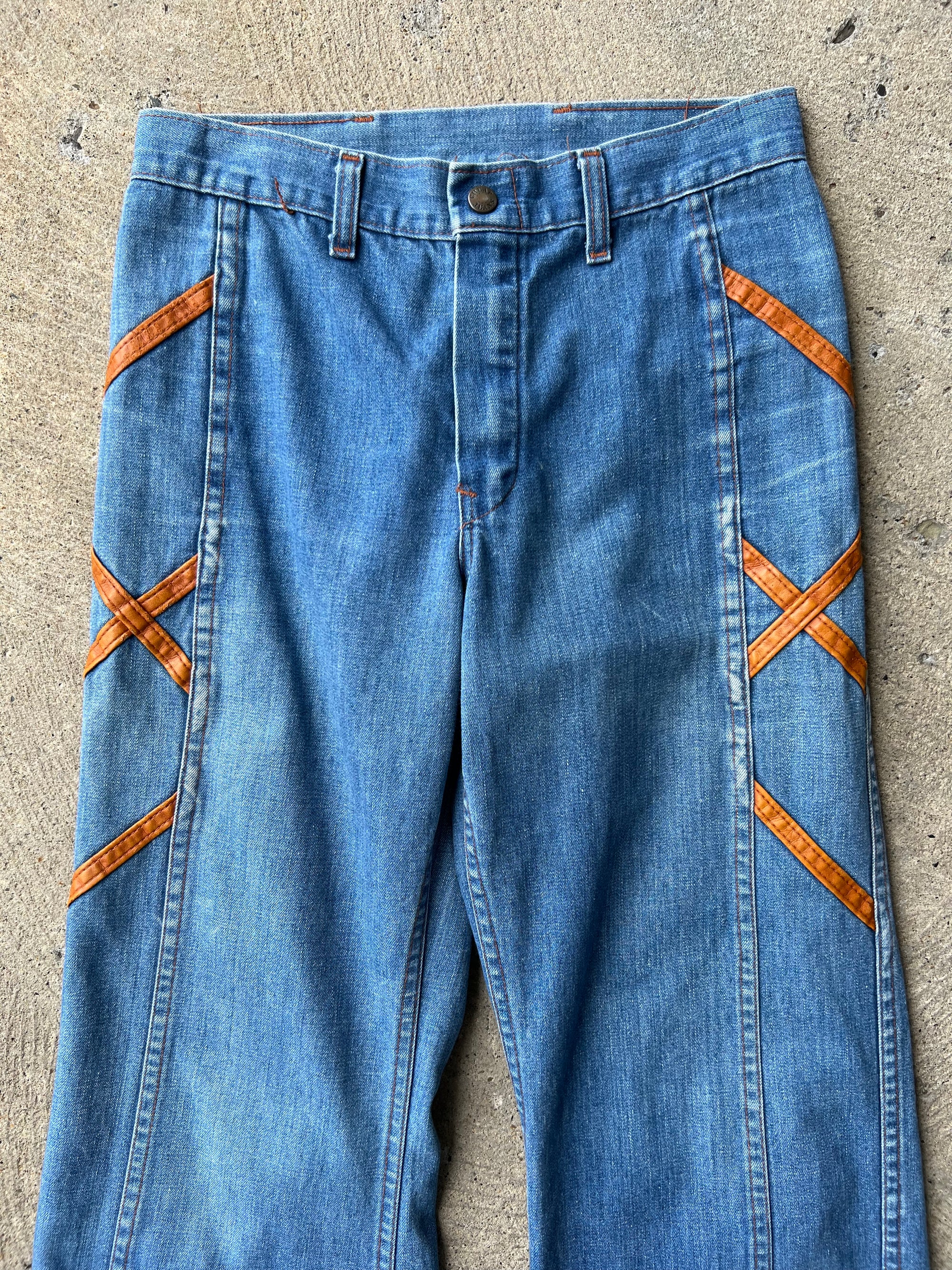 1970s Cheap Jeans Bell Bottom Pants