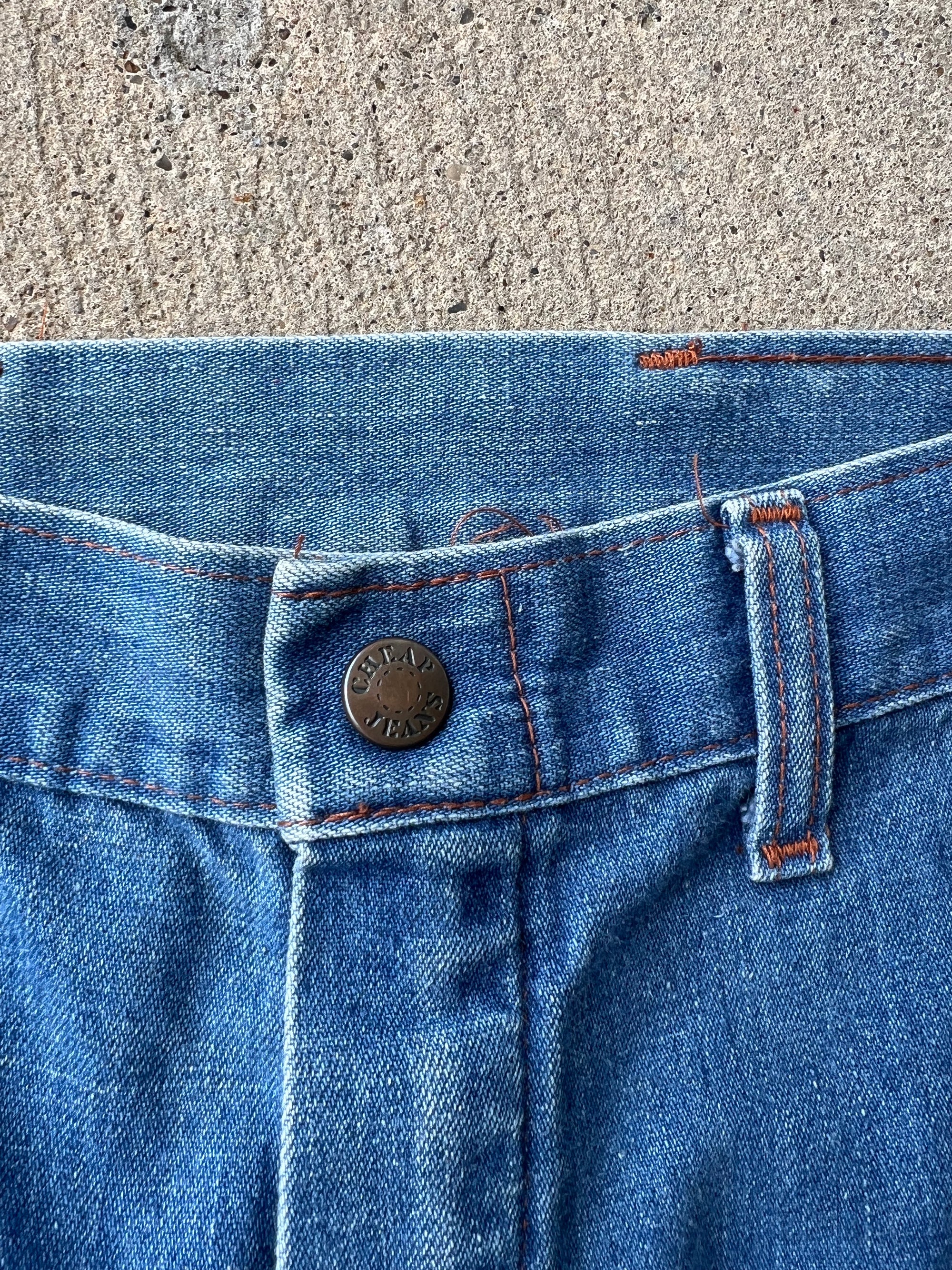 1970s Cheap Jeans Bell Bottom Pants