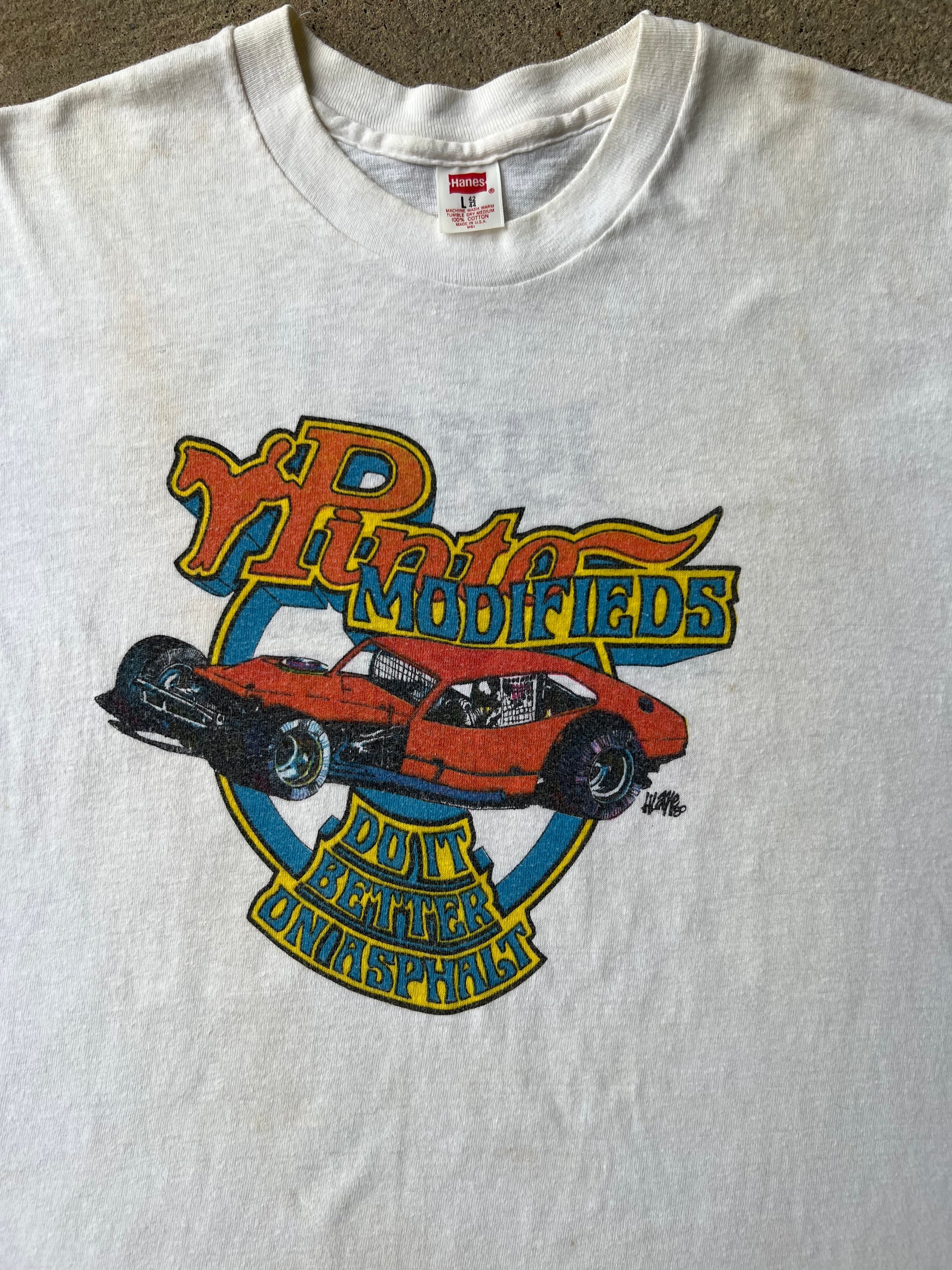 1980 Pinto Asphalt Stock Car Racing Shirt Large