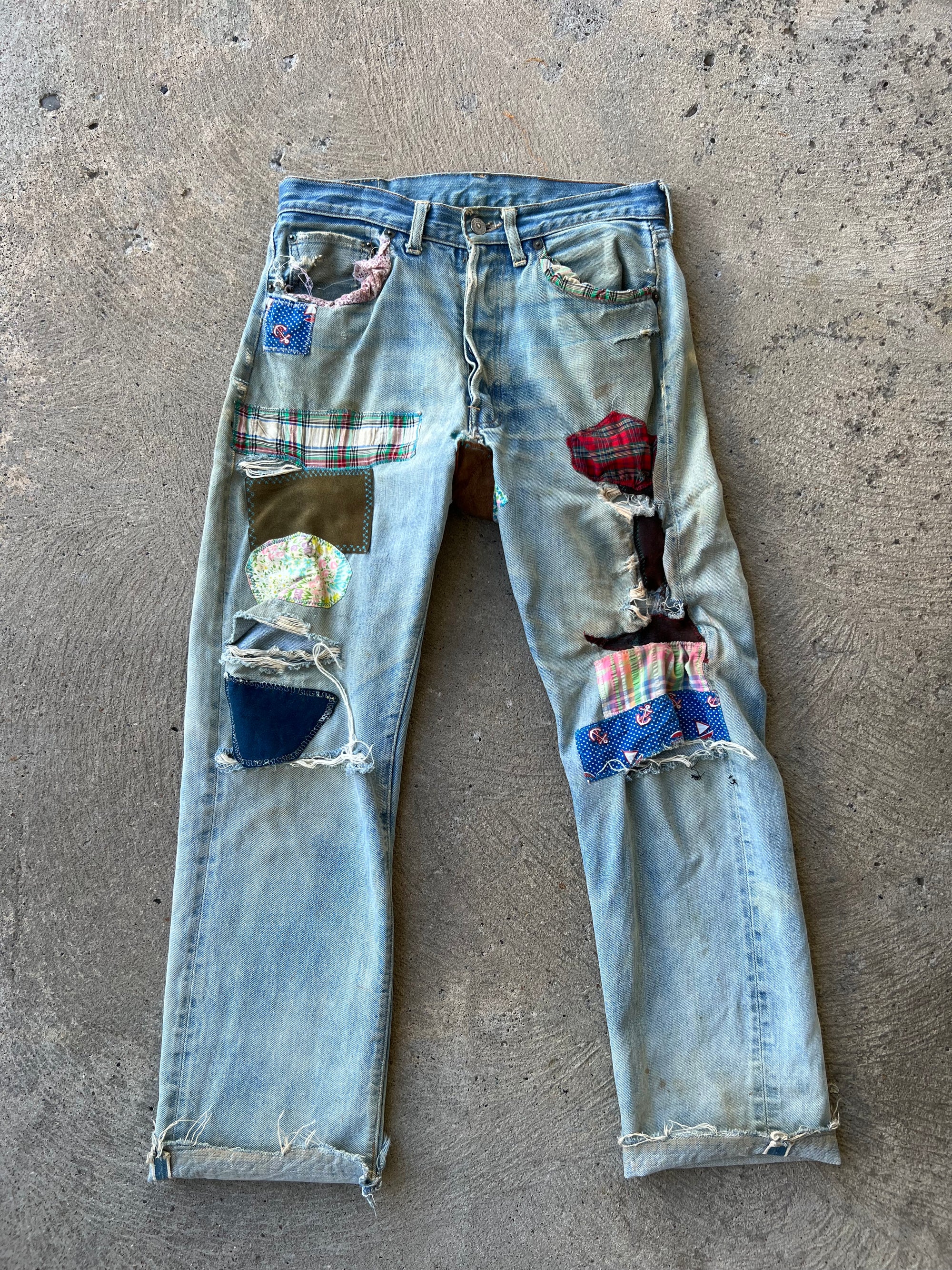 1960s Levi’s Selvedge Patchwork Pants