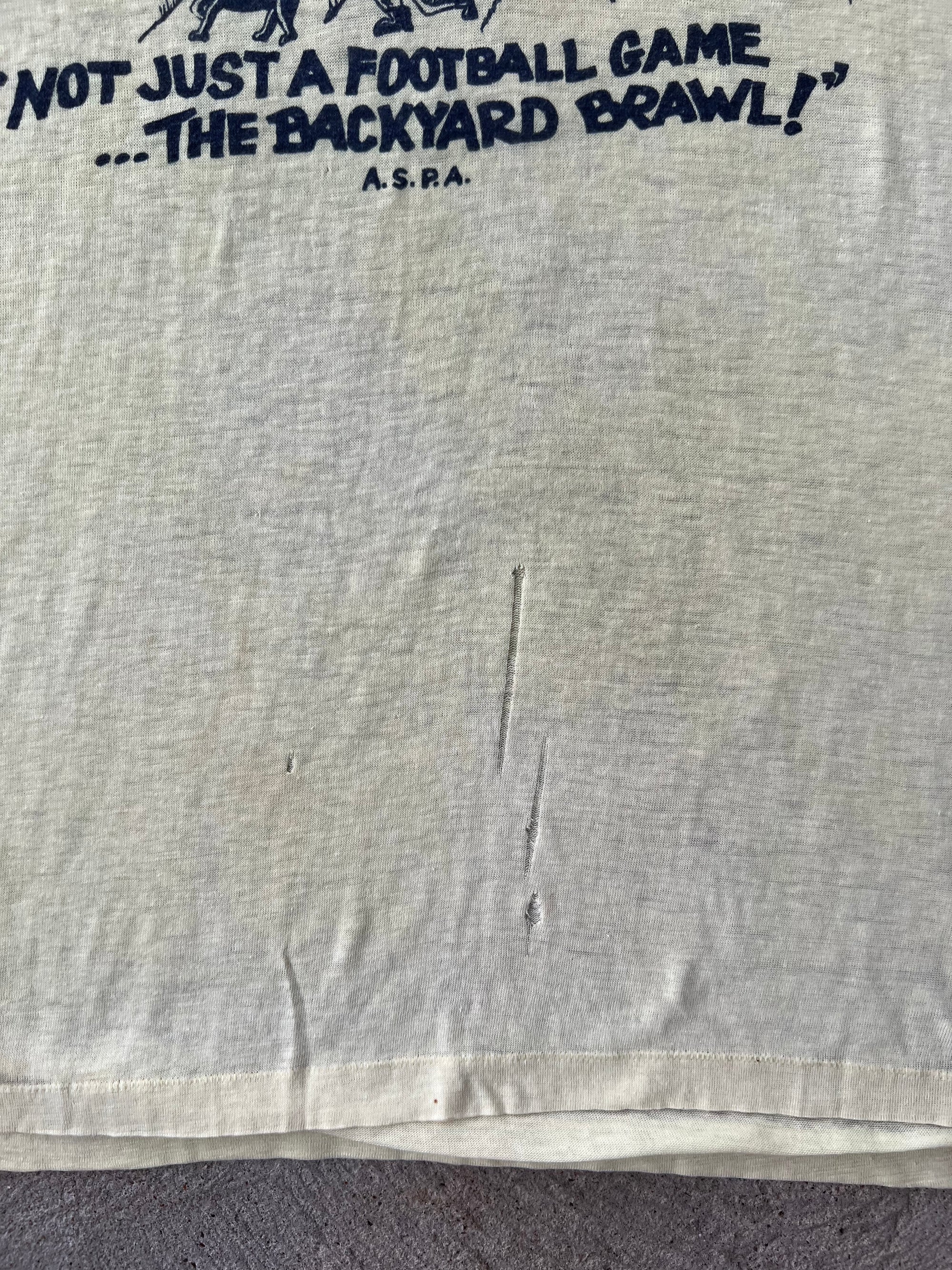 1970s Backyard Brawl Pitt WVU Shirt Medium