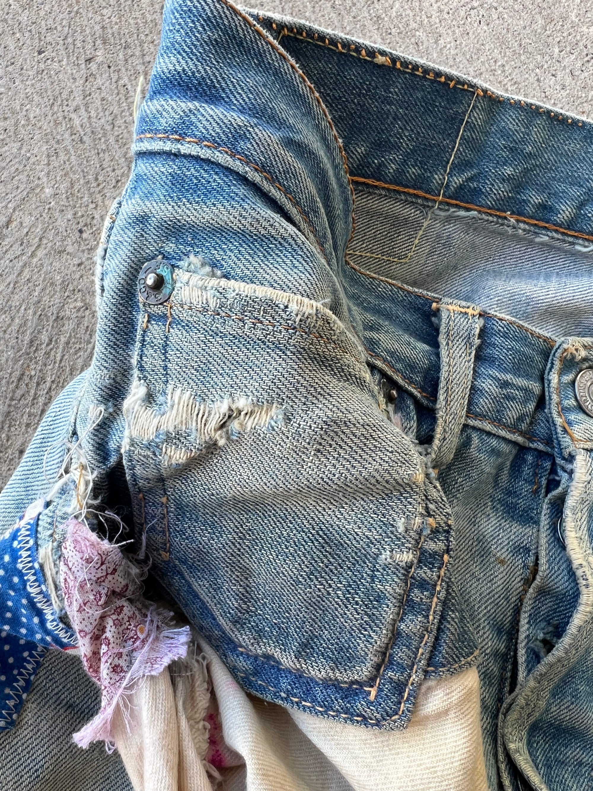 1960s Levi’s Selvedge Patchwork Pants