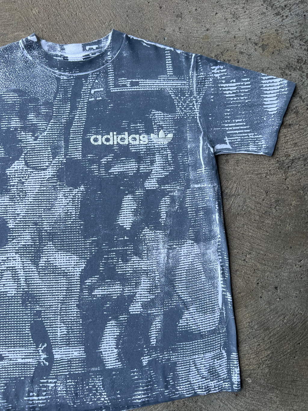 1980s Adidas AOP Shirt L/XL